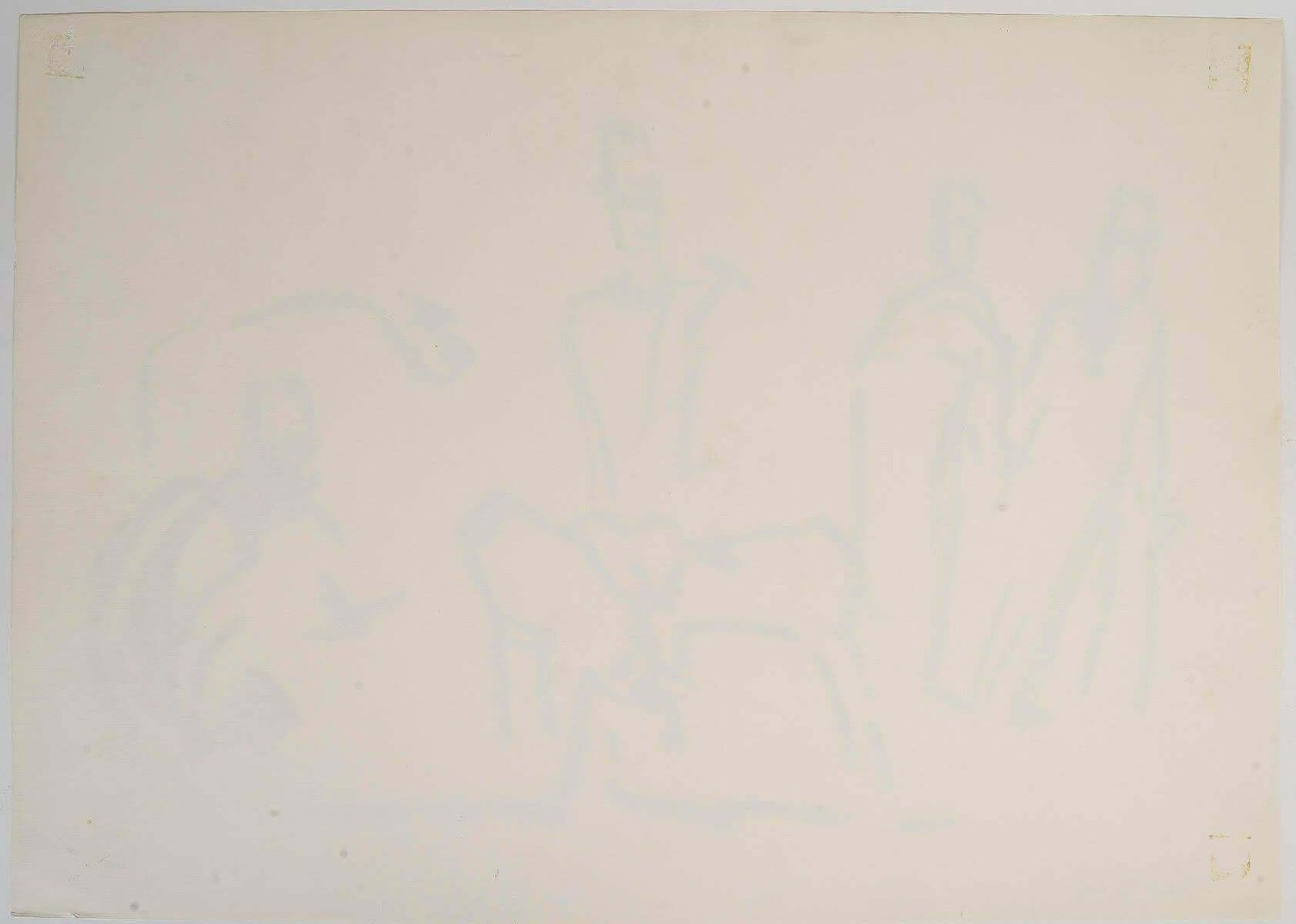 Wash Drawing By Artist Evelyne Luez On Paper, 20th Century. photo vinterior