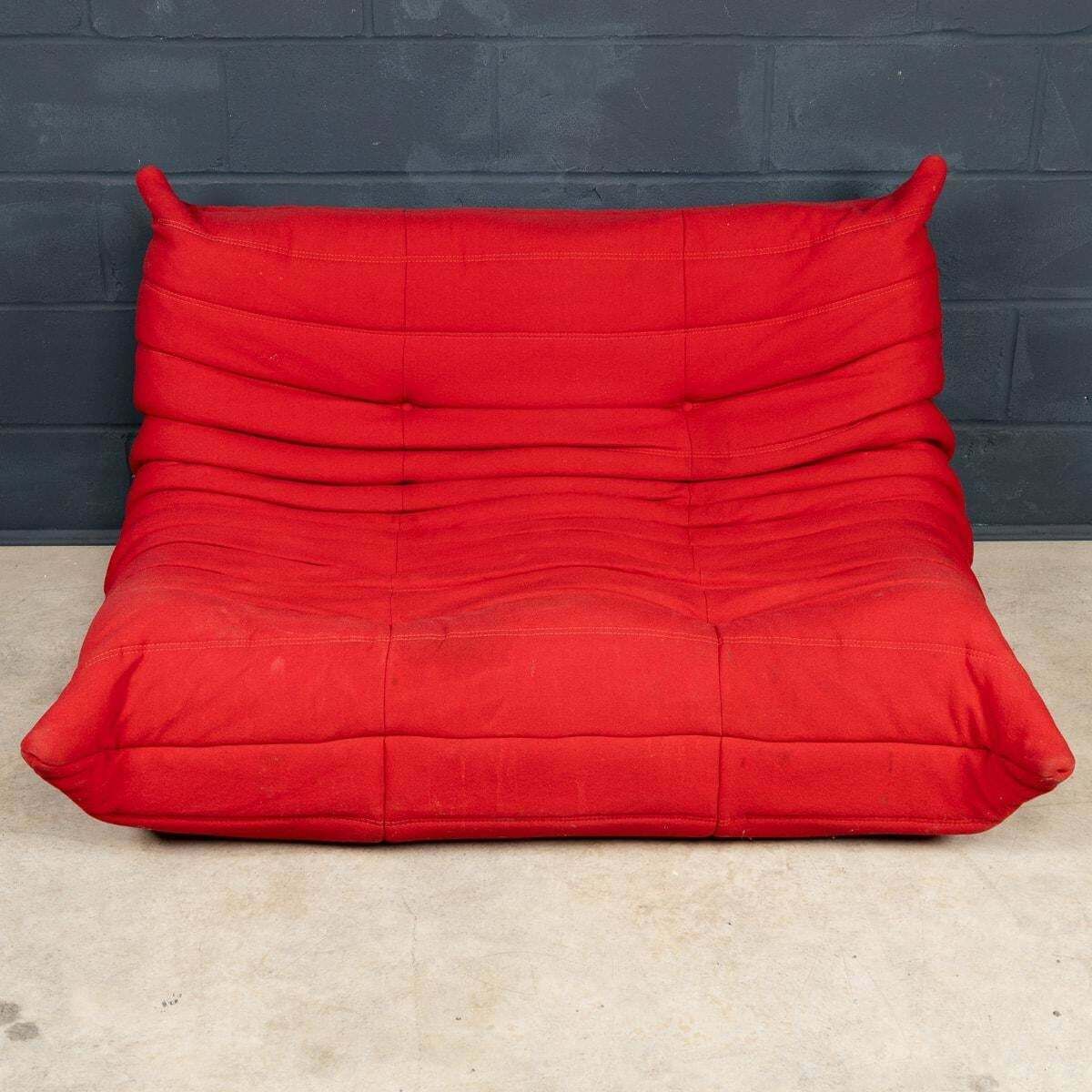 A 21st Century Red "Togo" Two Seater Sofa By Michel Ducaroy For Ligne Roset photo for sale
