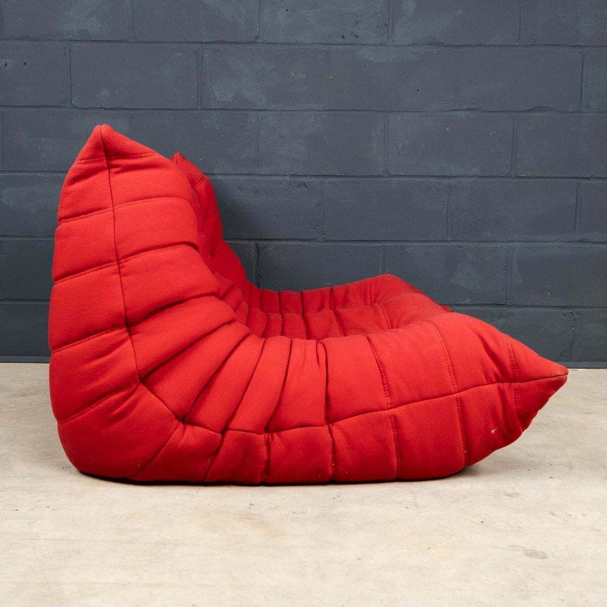 A 21st Century Red "Togo" Two Seater Sofa By Michel Ducaroy For Ligne Roset photo vinterior