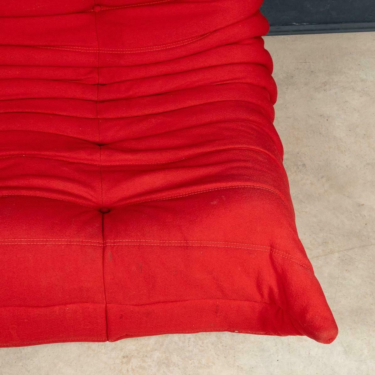 Furniture A 21st Century Red "Togo" Two Seater Sofa By Michel Ducaroy For Ligne Roset photo