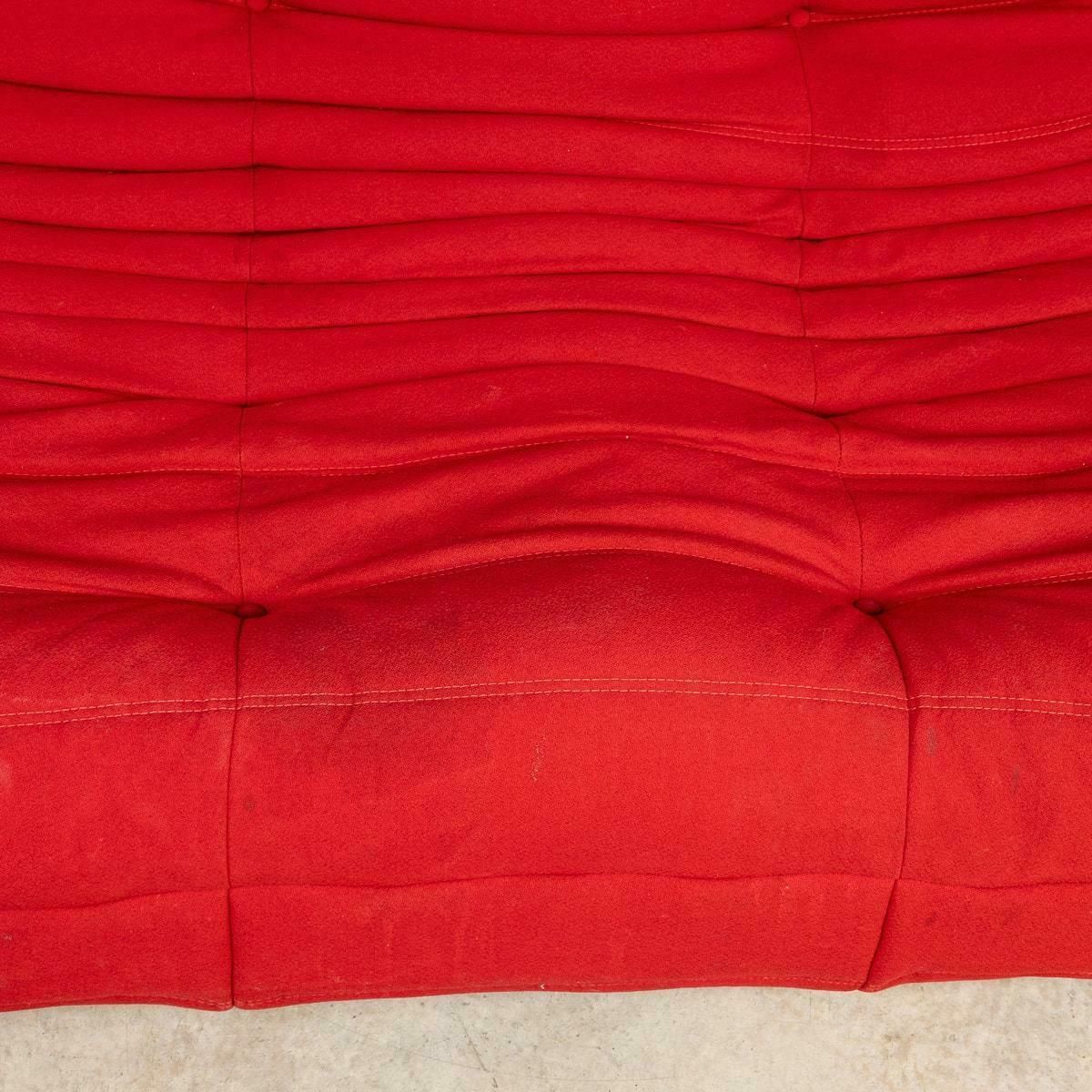 2995.0 A 21st Century Red "Togo" Two Seater Sofa By Michel Ducaroy For Ligne Roset photo