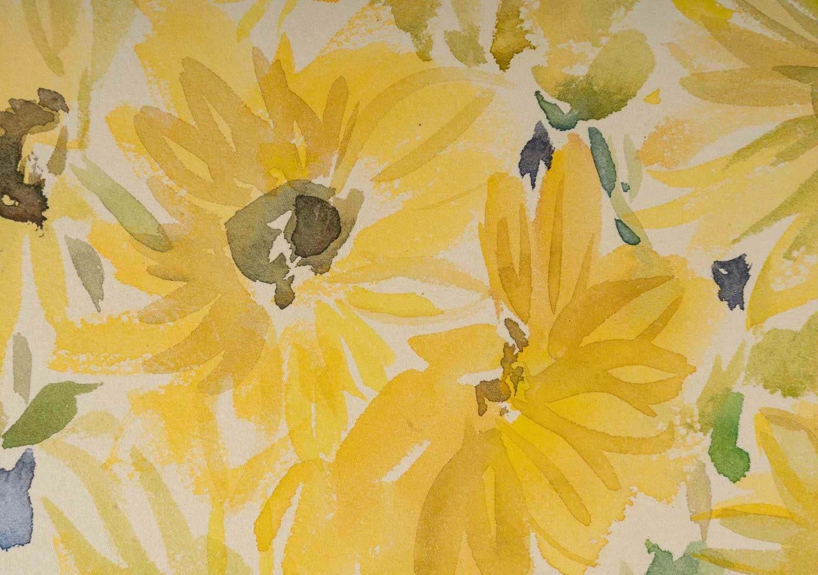 Watercolour On Paper Of A Bouquet Of Flowers, 1950 1960. photo Art