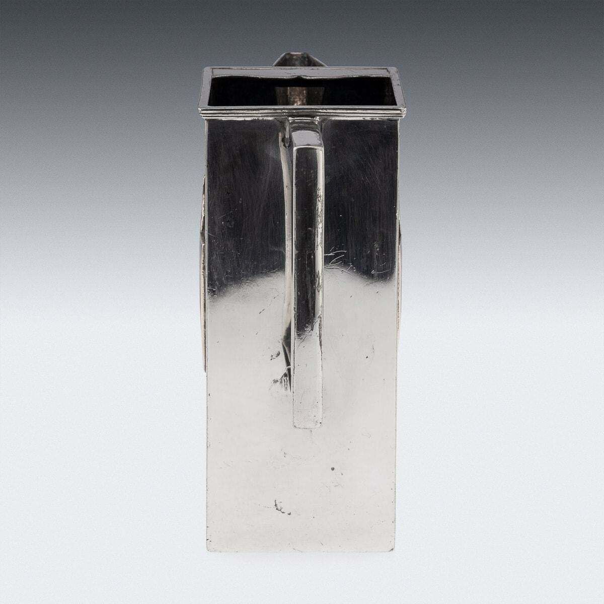 Antique 20thc Art Deco Silver Plated & Enamel Water Jug, King George IV Whisky photo Home Decor
