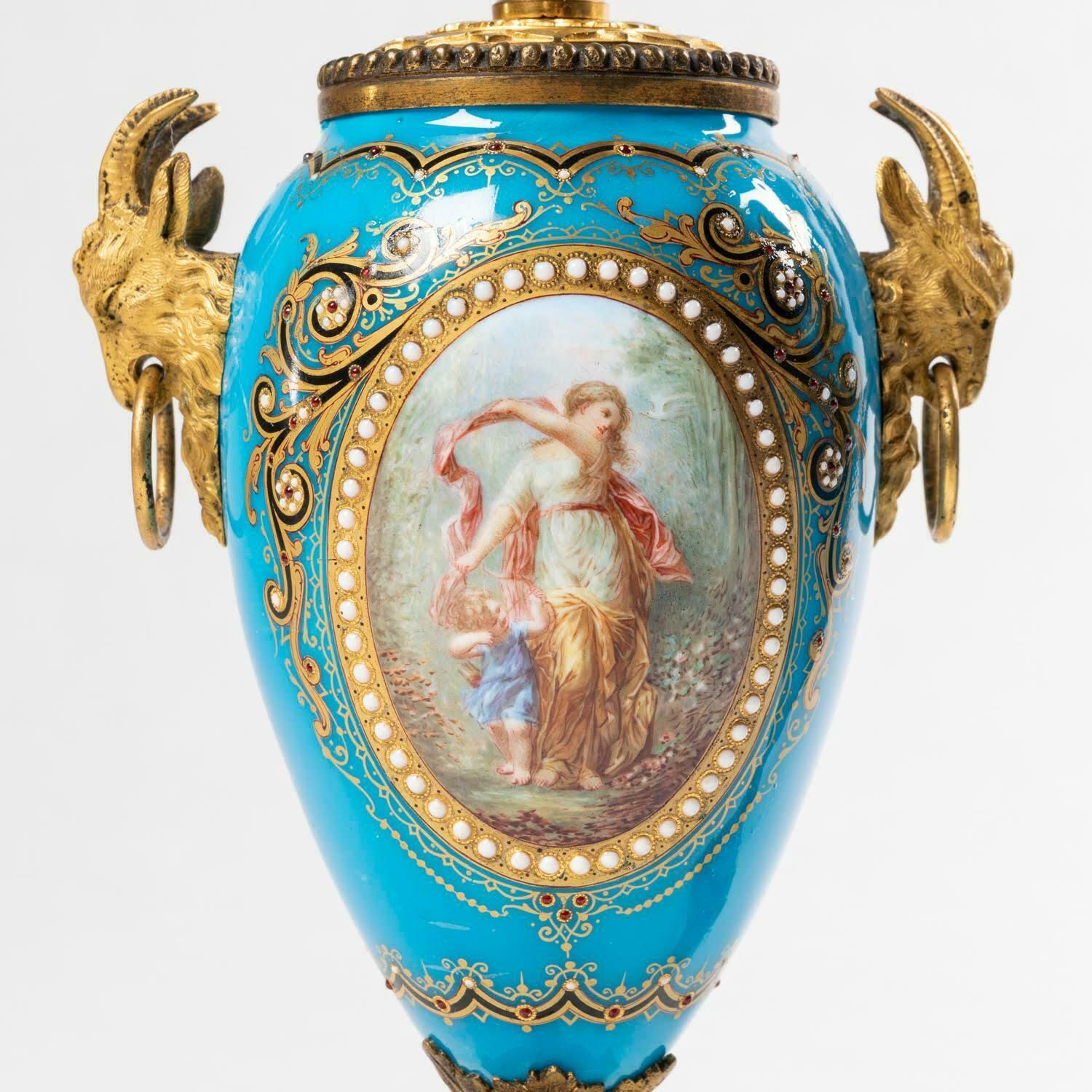 A Pair Of Cassolettes Forming Candlesticks, Napoleon III Period. photo buy