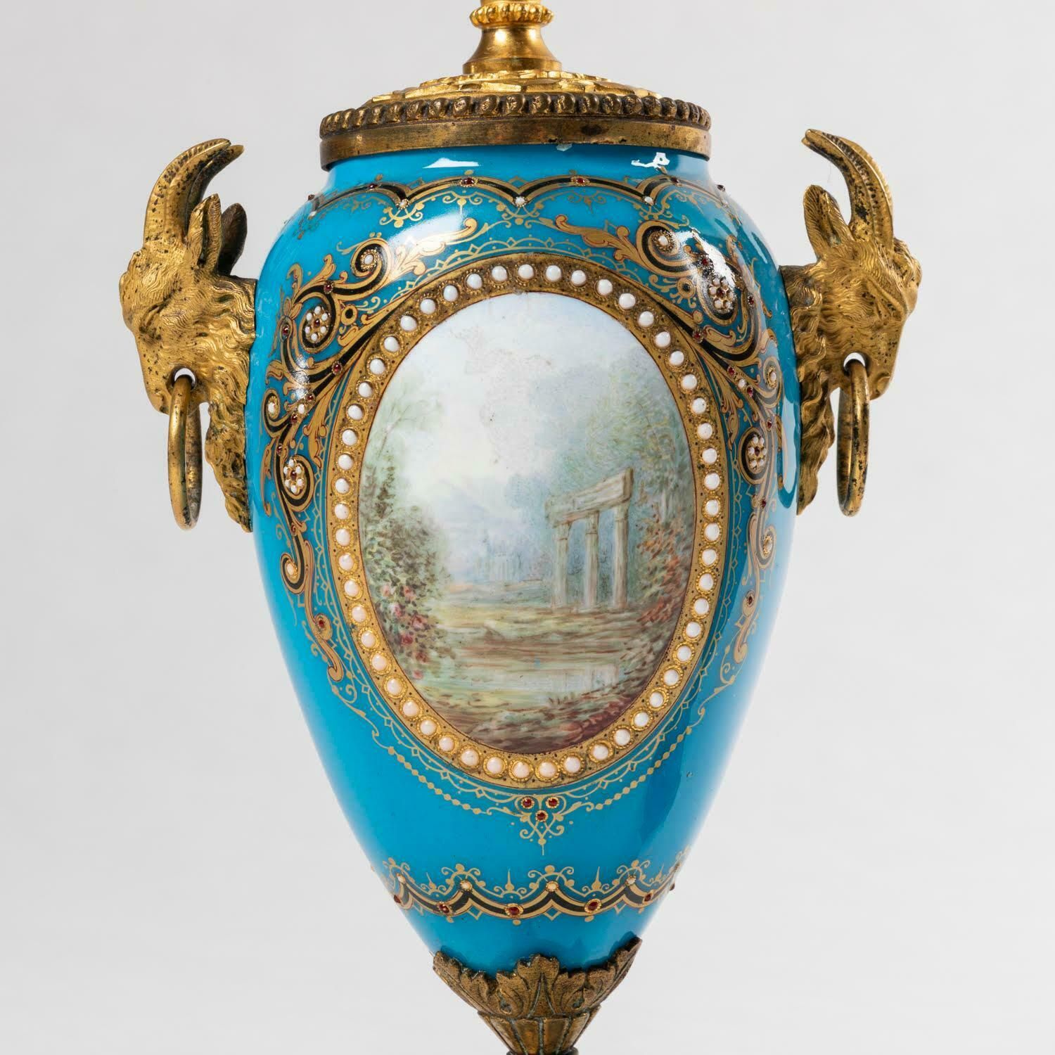 photo furniture A Pair Of Cassolettes Forming Candlesticks, Napoleon III Period.