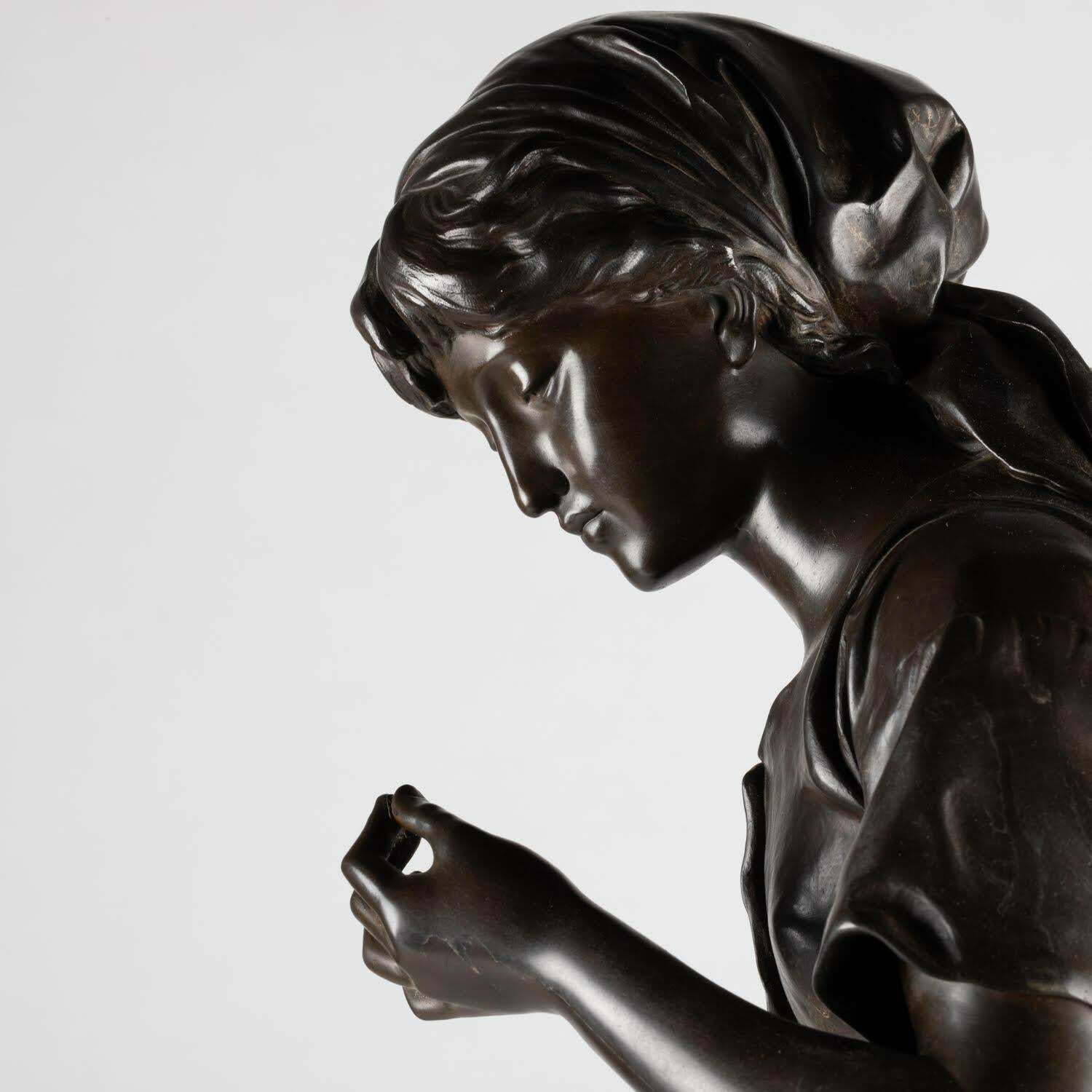 Bronze Sculpture With Brown Patina By Mathurin Moreau, Napoleon III Period. £4,232.57 photo buy