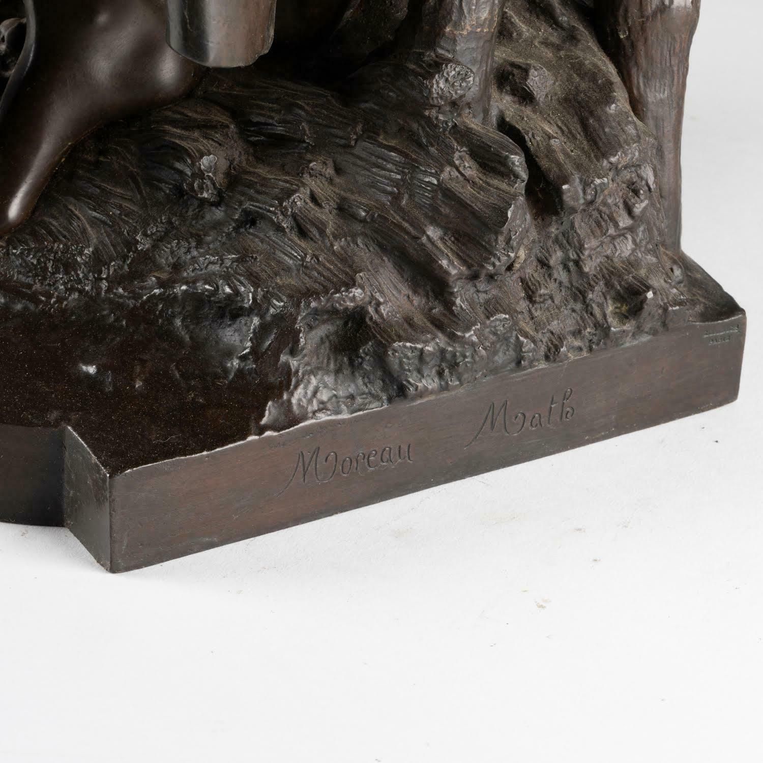 5249.0 Bronze Sculpture With Brown Patina By Mathurin Moreau, Napoleon III Period. £4,232.57 photo