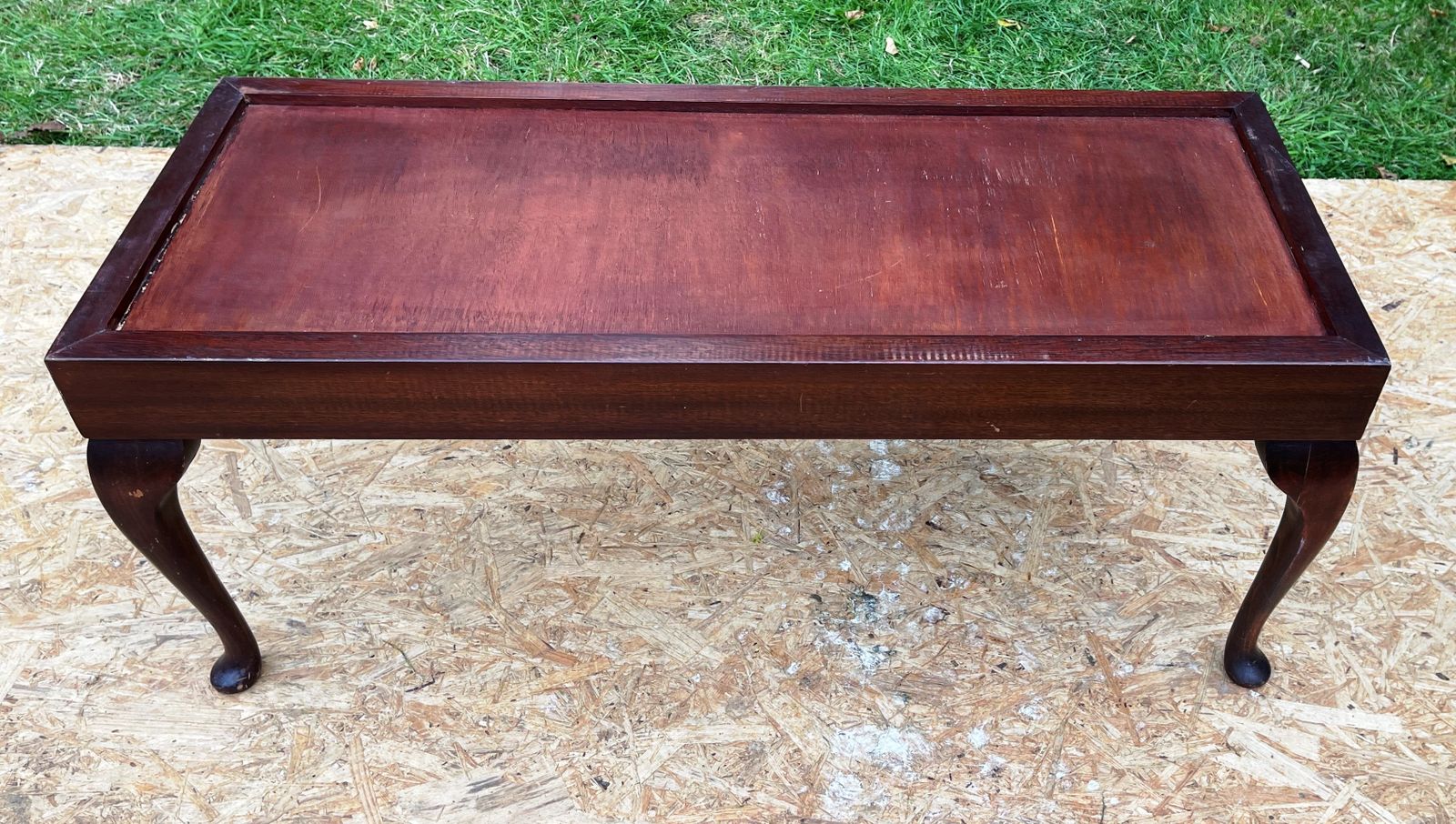 A Bespoke Handmade & Handcarved Vintage Mahogany Queen Anne Style Coffee Table photo vintage
