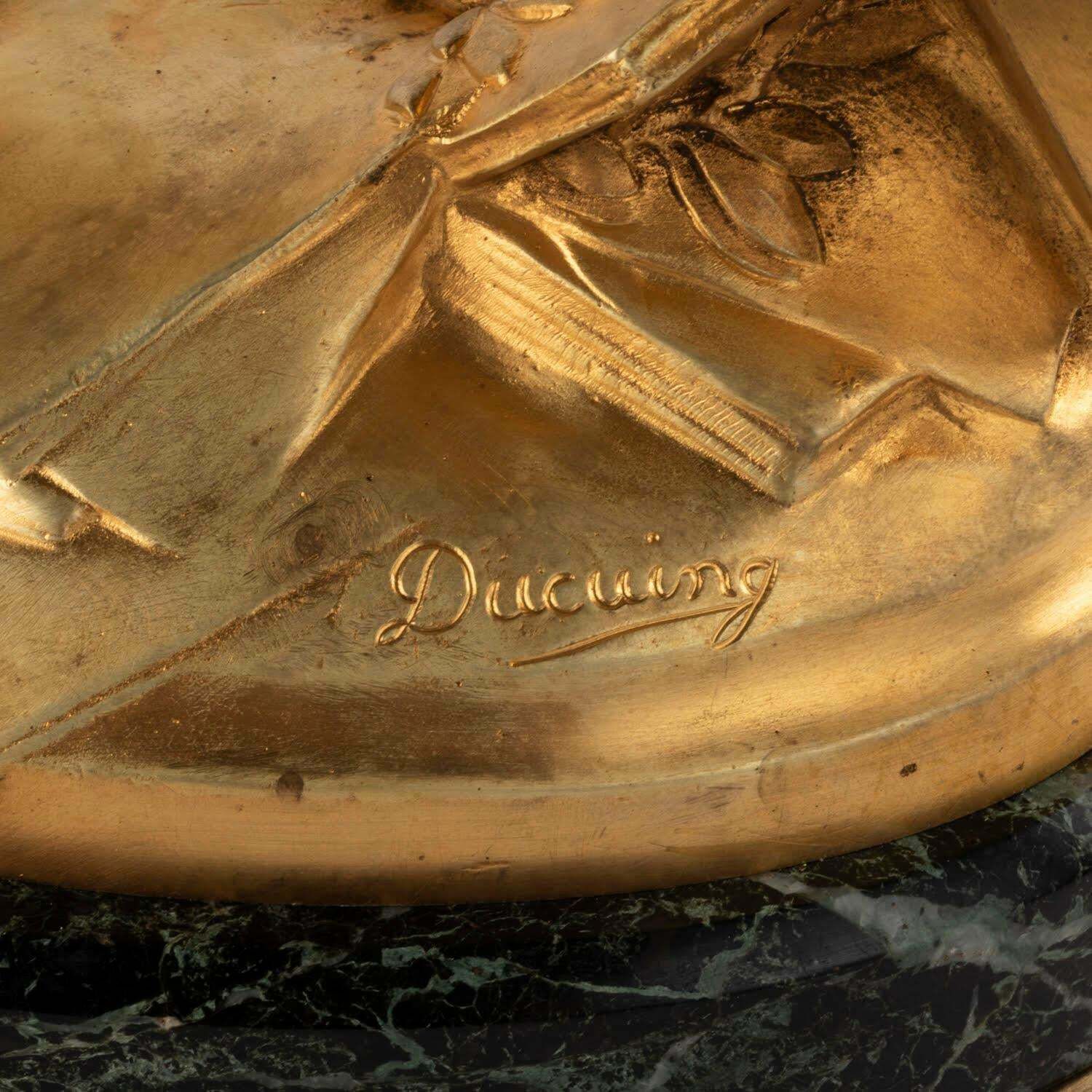 Sculpture In Gilt Bronze And Marble Base By Paul Ducuing, 19th Century. photo Home Decor