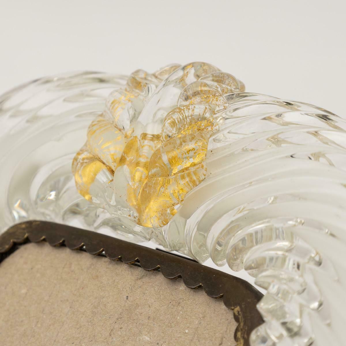 1695.0 20thc Italian Venetian Glass Photograph Frame, Attributable To Barovier & Toso photo