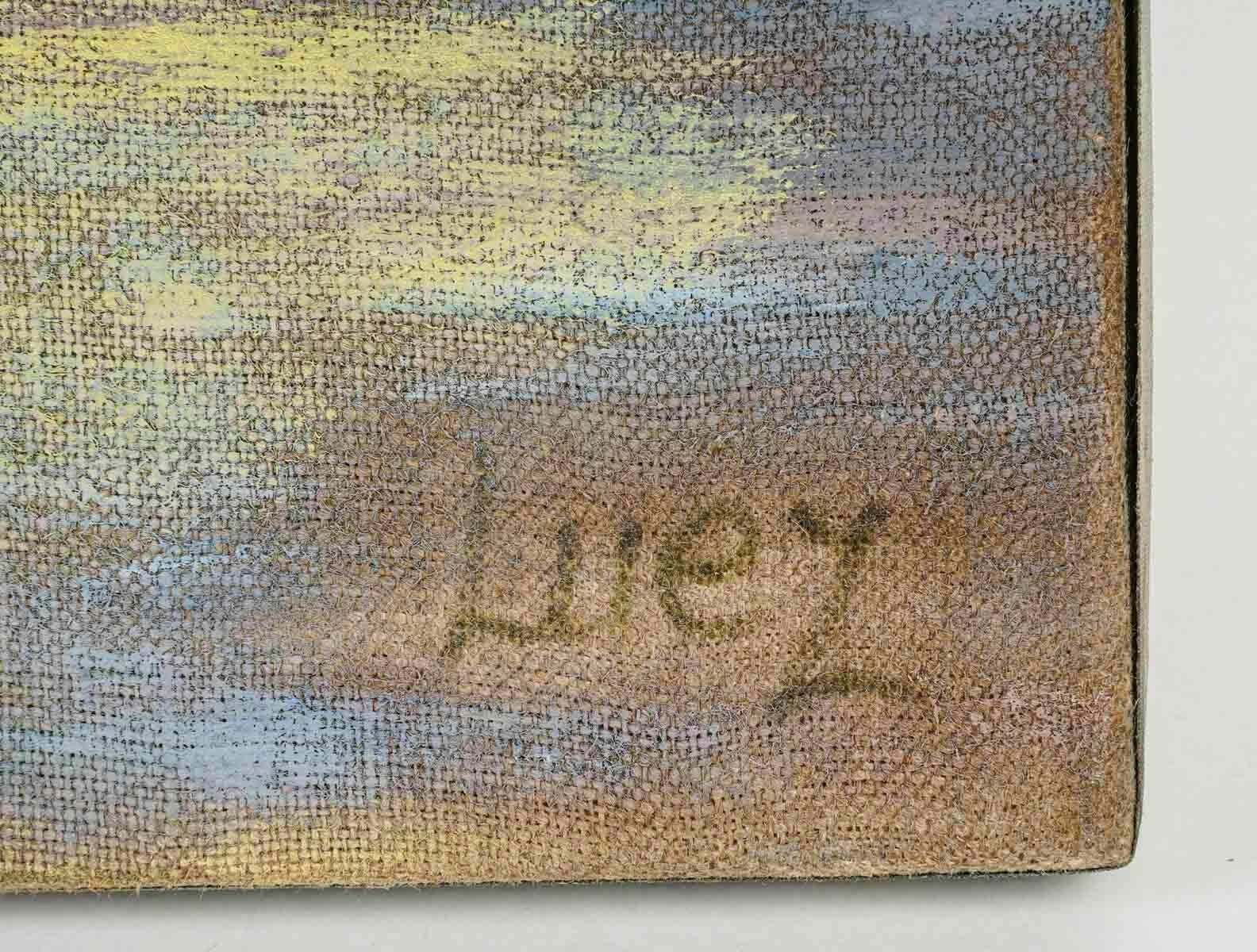 Painting, Oil On Canvas By Evelyne Luez, 1980 1990. photo furniture