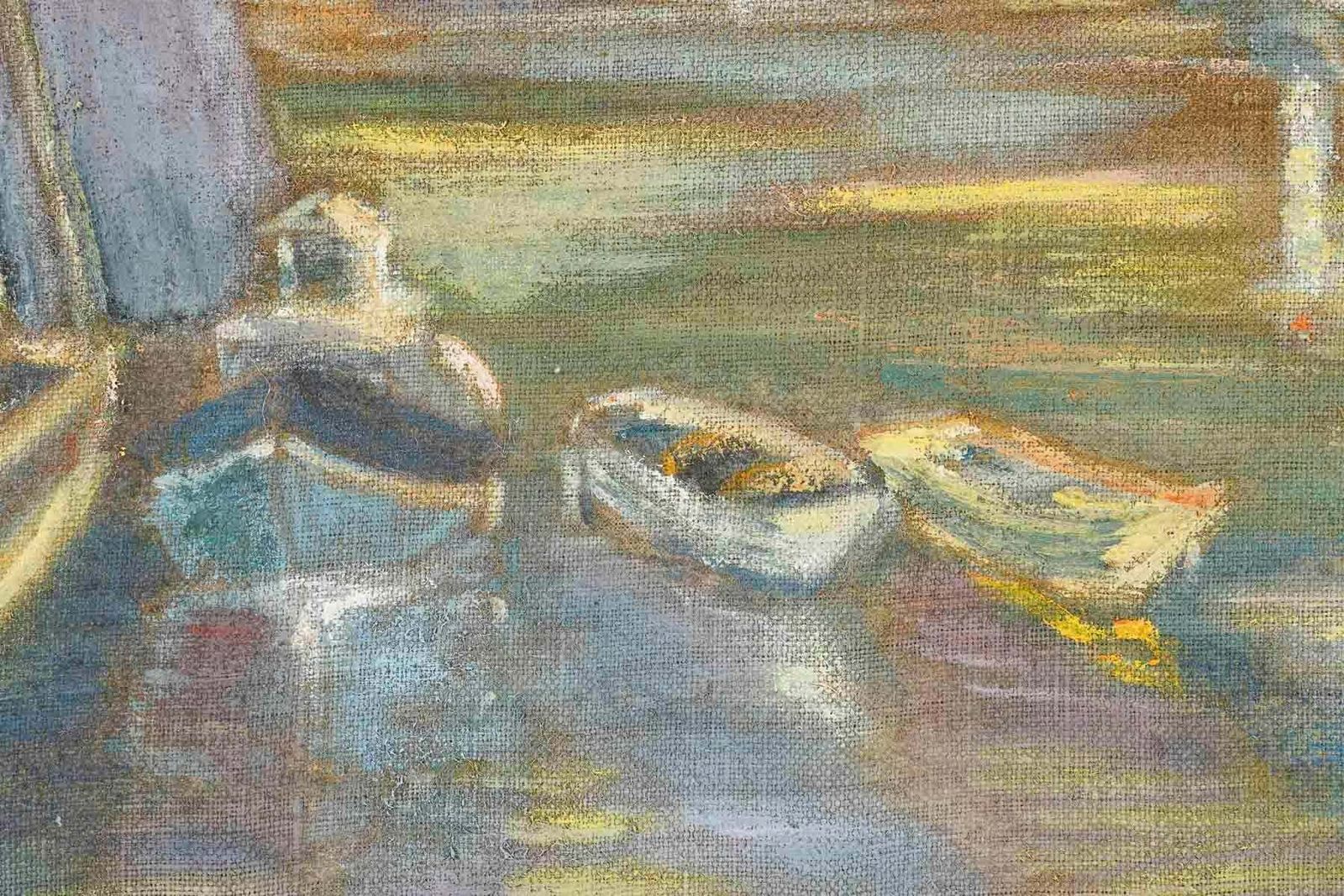 Painting, Oil On Canvas By Evelyne Luez, 1980 1990. photo 589.0