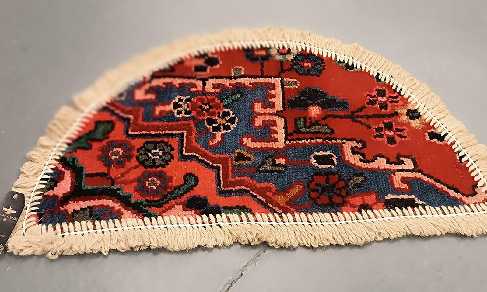 Handmade Rug Doormat Oriental Rug Half Circular Interior Carpet Mat Entrance Way photo for sale