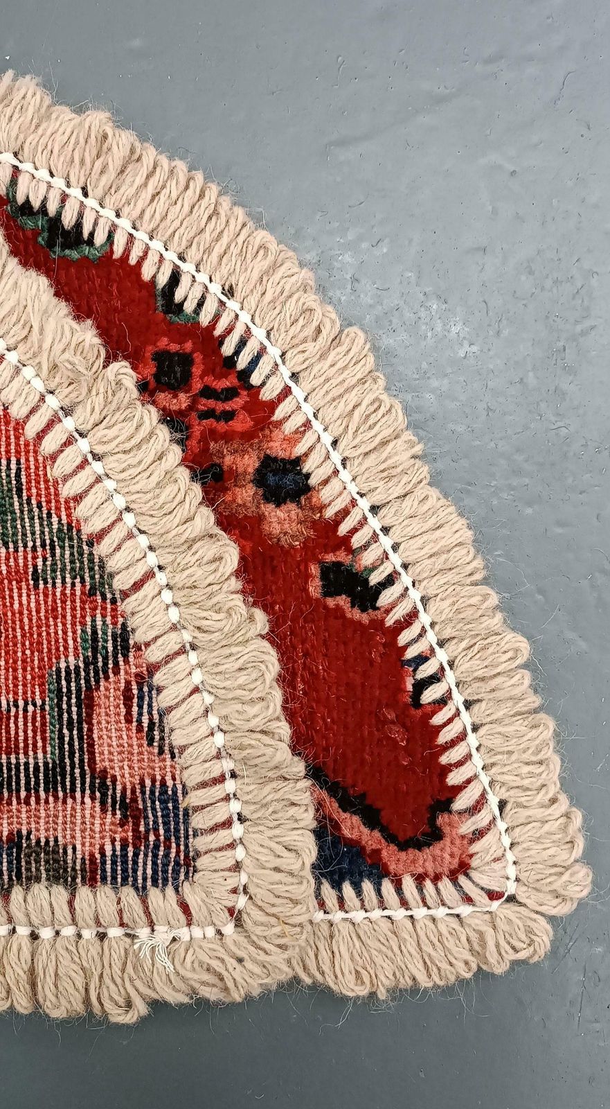 Handmade Rug Doormat Oriental Rug Half Circular Interior Carpet Mat Entrance Way photo buy