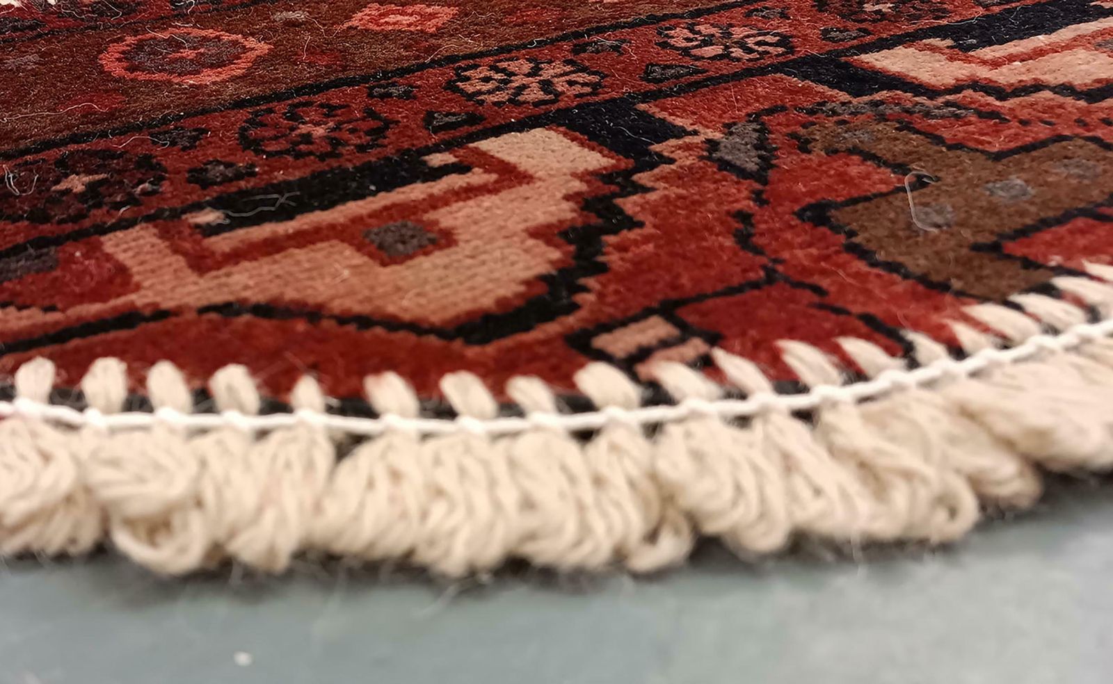 Handmade Rug Doormat Oriental Rug Half Circular Interior Carpet Mat Entrance Way photo for sale