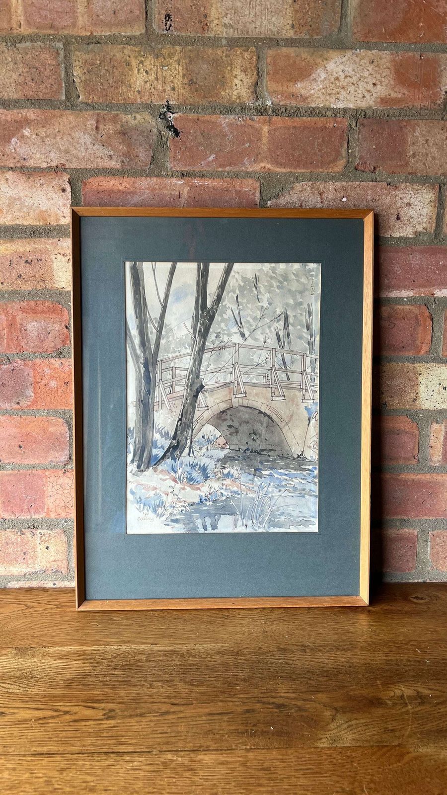 1972 Watercolour Painting “Oakley” By Daphne Mellor