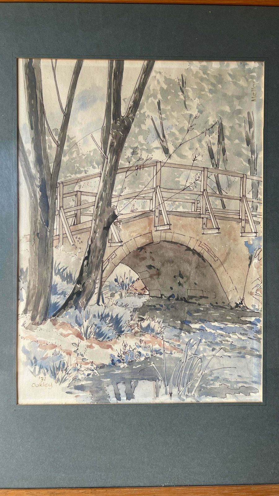 1972 Watercolour Painting “Oakley” By Daphne Mellor photo furniture