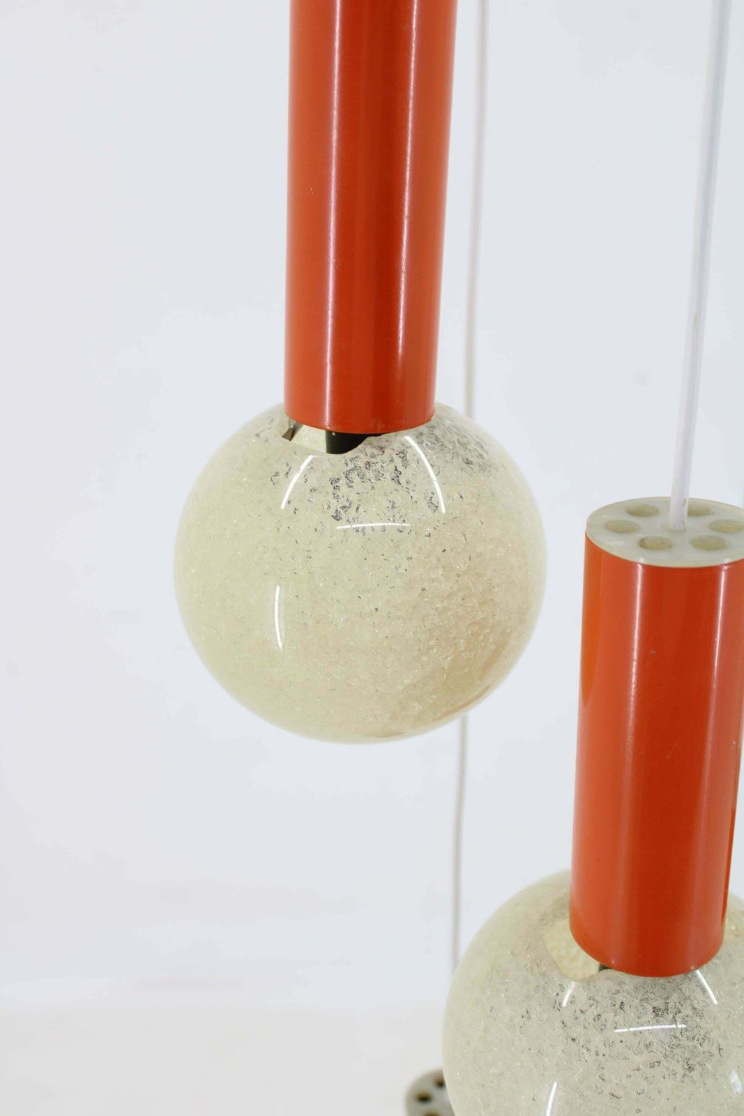 1970s Cascade Chandelier With Plastic Shades, Czechoslovakia photo vintage
