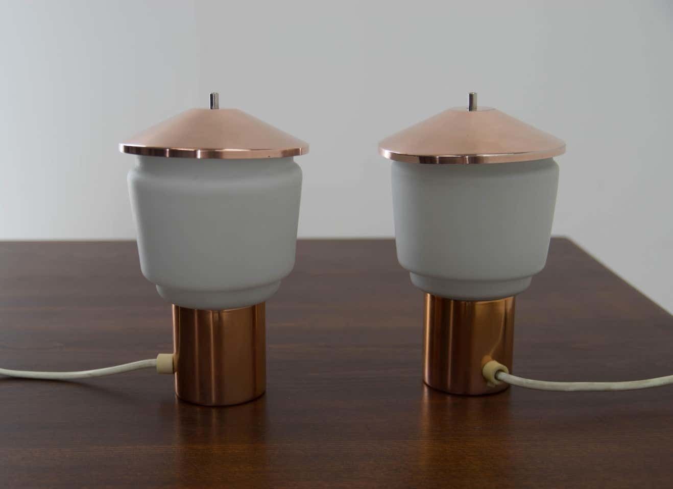 Set Of Two Bedside Lamps By Lustry, Kamenicky Senov, 1970s photo for sale