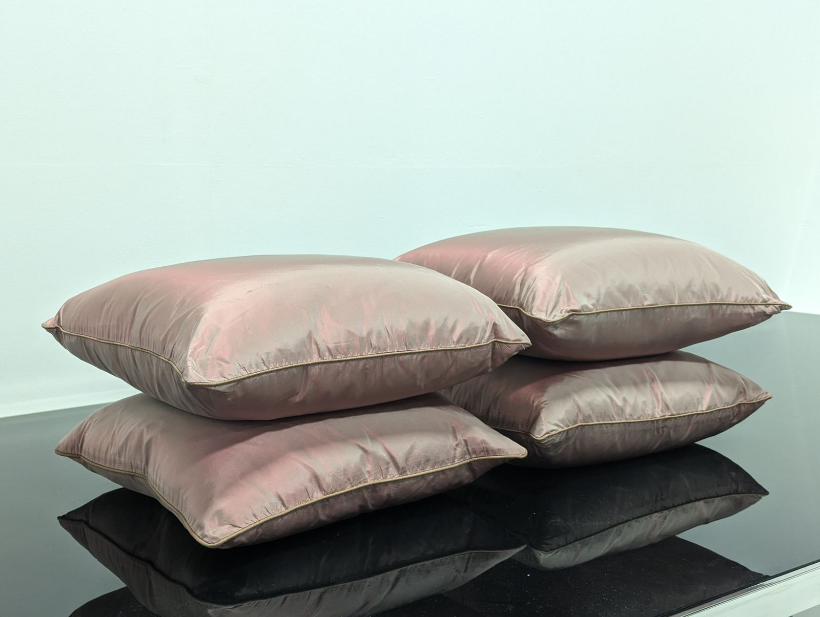 Satin Pink Cushions X4 photo buy