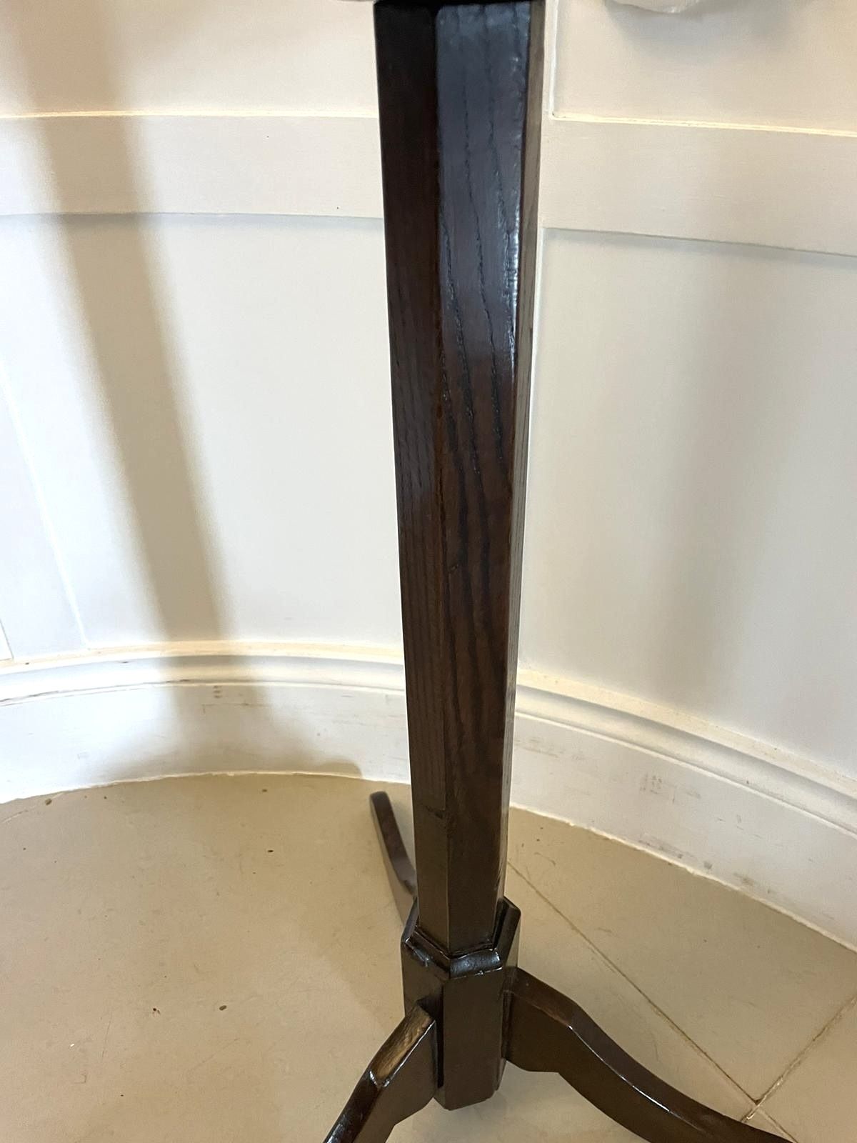 Unusual Antique 18th Century Quality Burr Oak Lamp Stand photo buy
