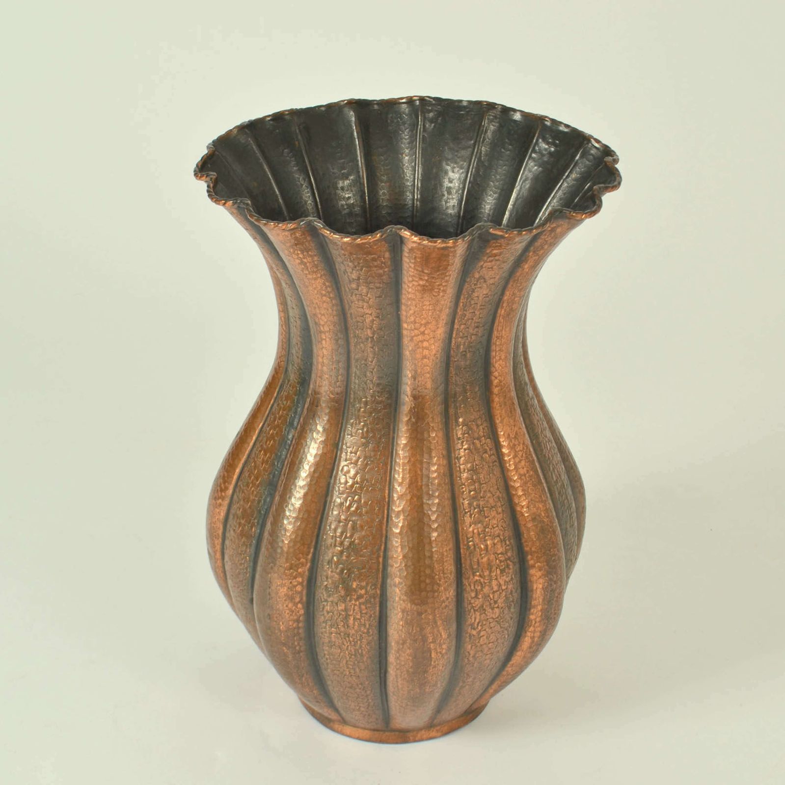 Set Of Large Copper Amphora Vases By Egidio Casagrande, Italy 1950's photo 2250.0
