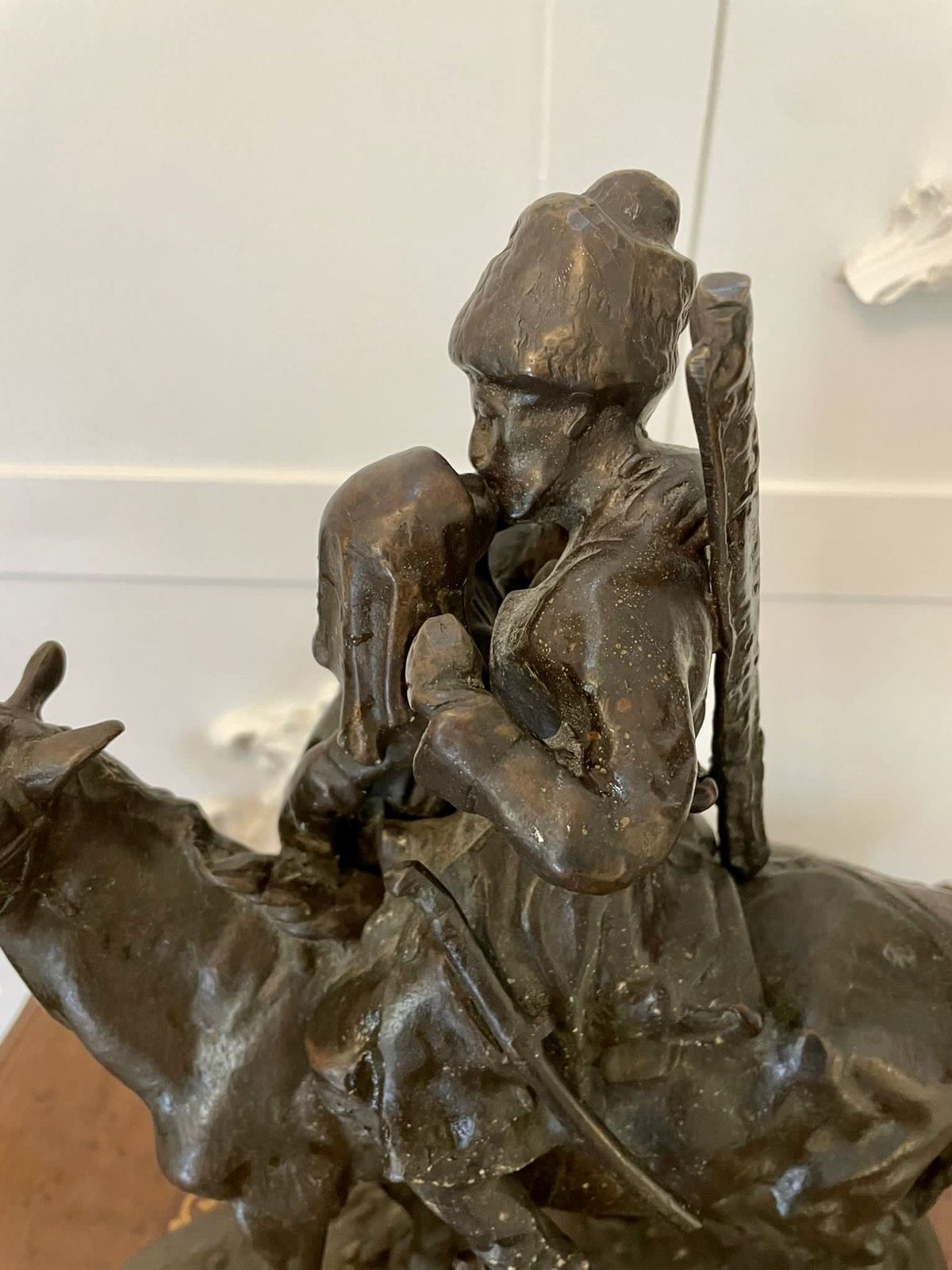 photo for sale Antique 19th Century Quality Bronze Figure Of A Cossack On Horseback