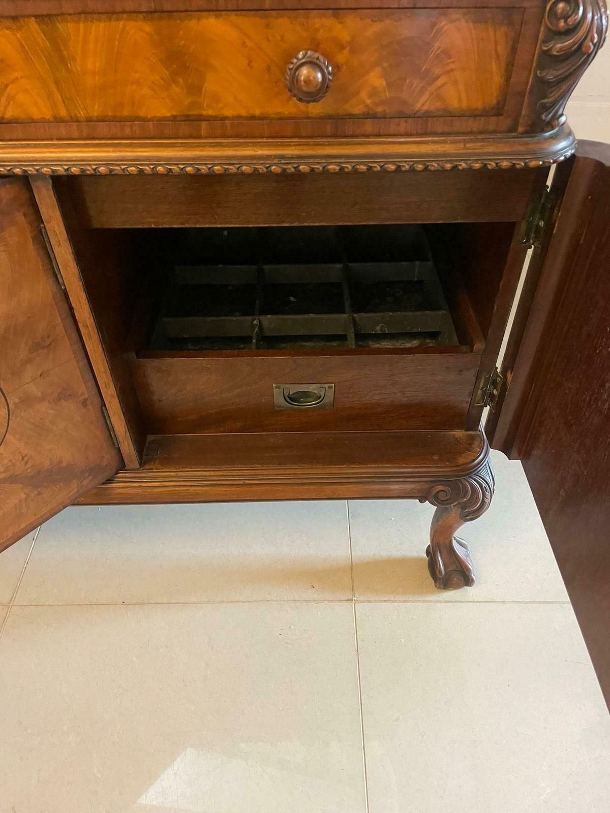 photo buy Superb Quality Antique Early 20th Century Carved Burr Walnut Sideboard By Maple And Co.