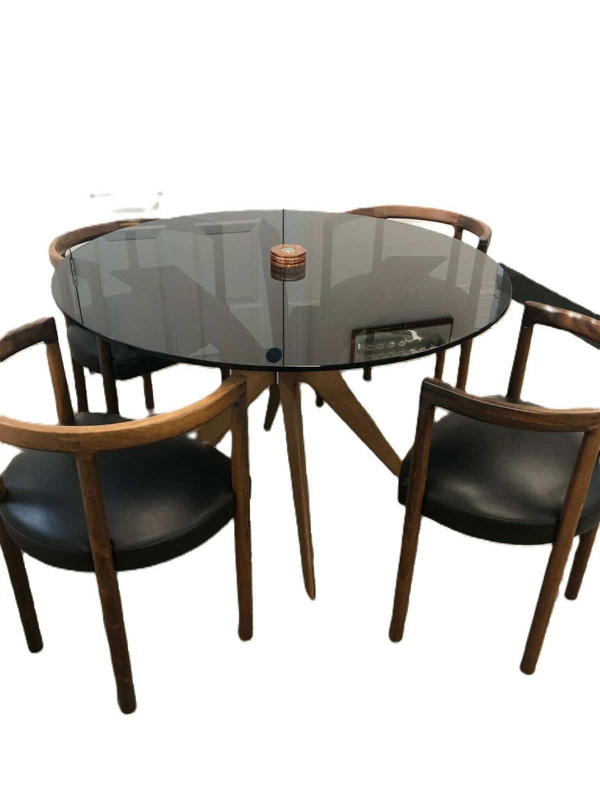 Chairs By Ole Knudsen & Torben Lind For France And Son Model 195 With Tokyo Round Table By Calligaris photo Furniture