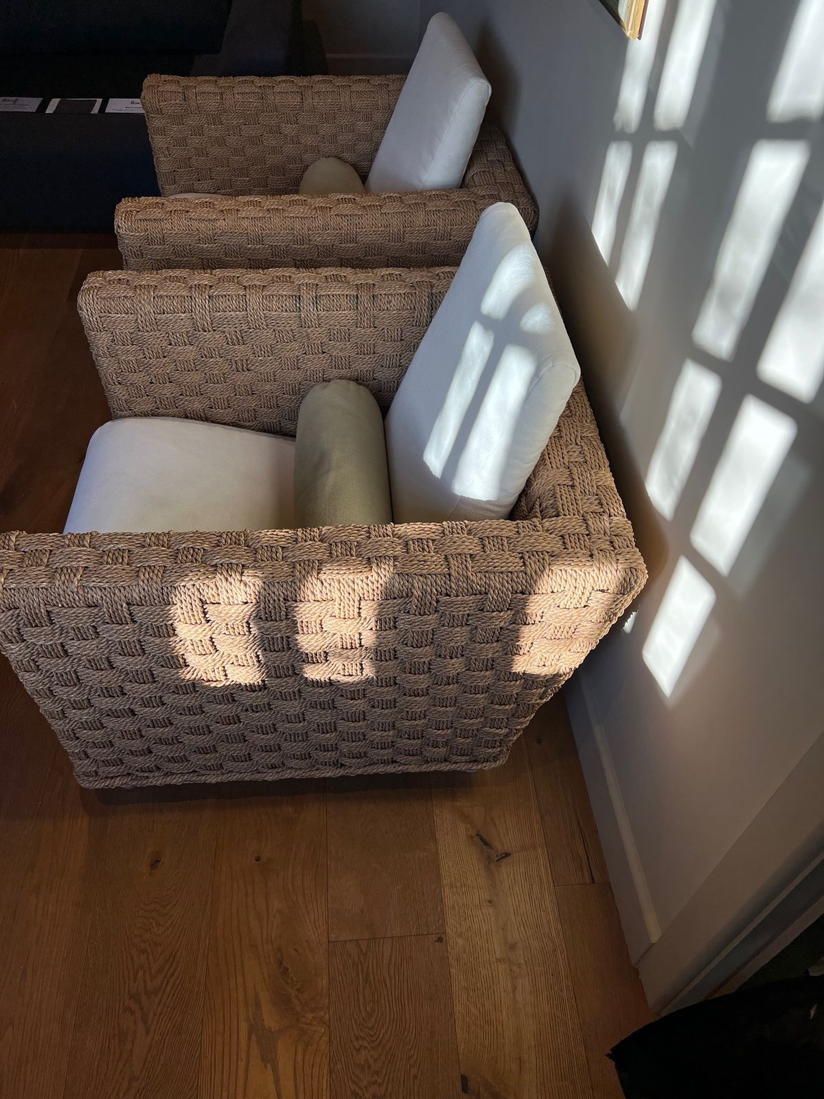 French Woven Hemp Rope Lounge Chairs 'Wicky' By Didier Gomez For Ligne Roset photo Furniture