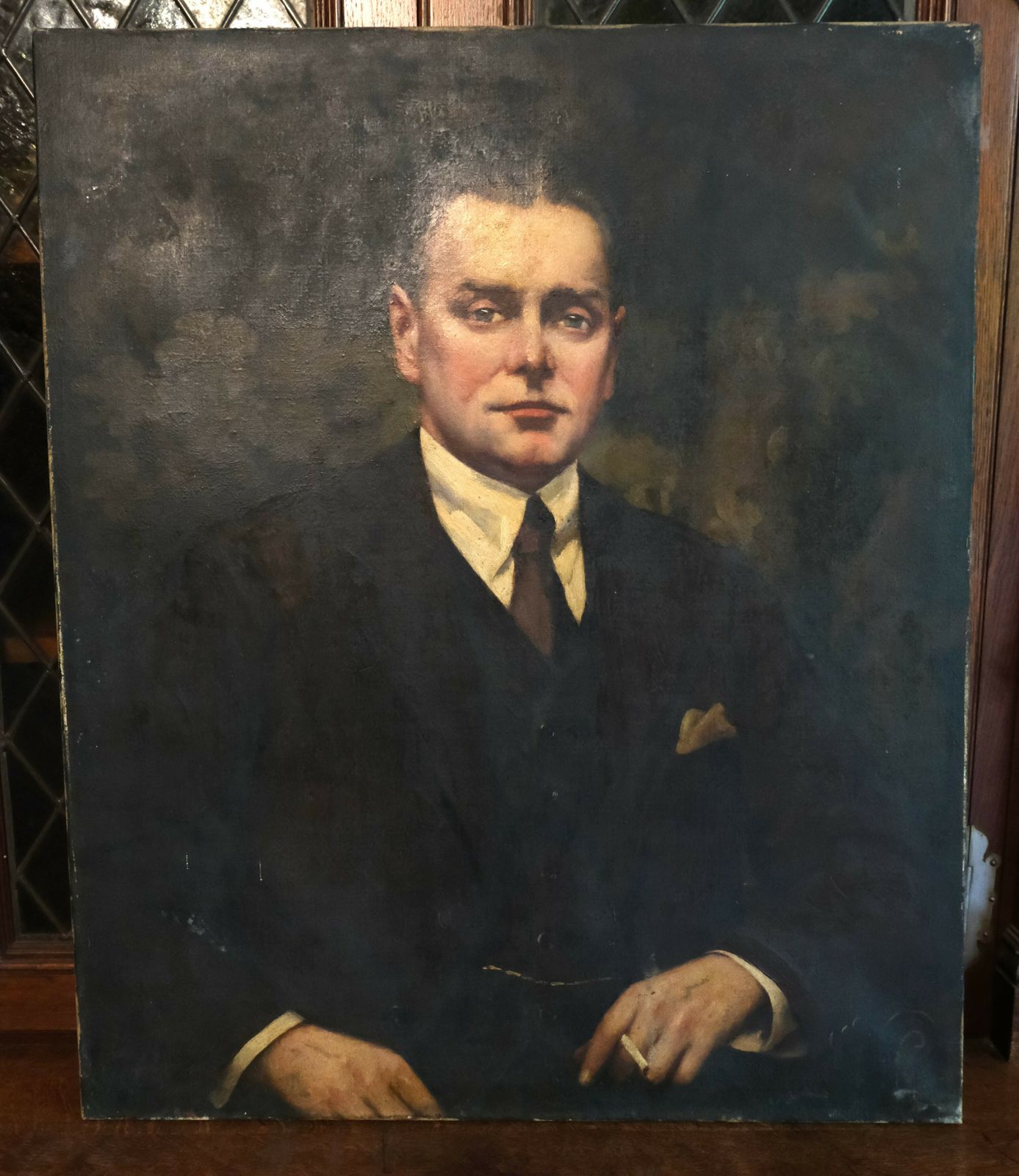 Oil Portrait Of A Edwardian Gentleman