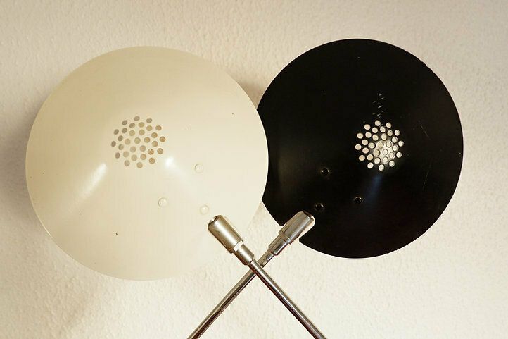 Alluminor White Lamp, 1980s, Vintage photo for sale