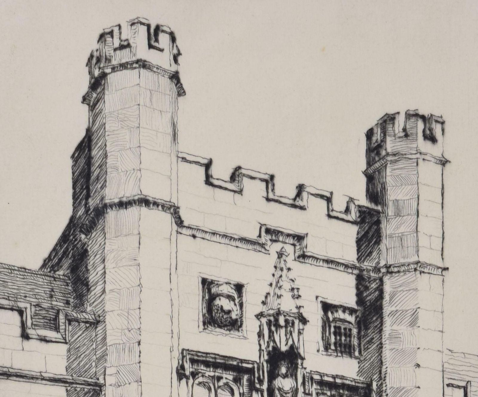 Cyril Power Christ's College, Cambridge Etching By Cyril Power photo furniture
