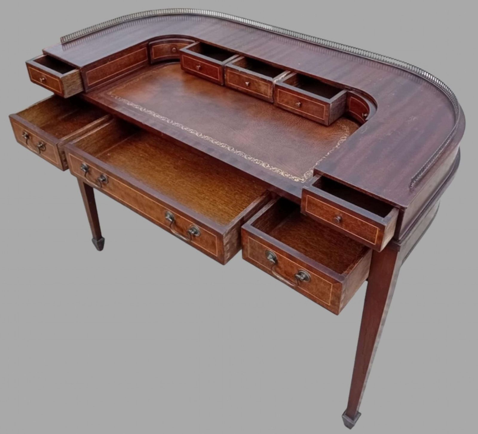 An Attractive Mid Century Carlton House Style Desk photo furniture