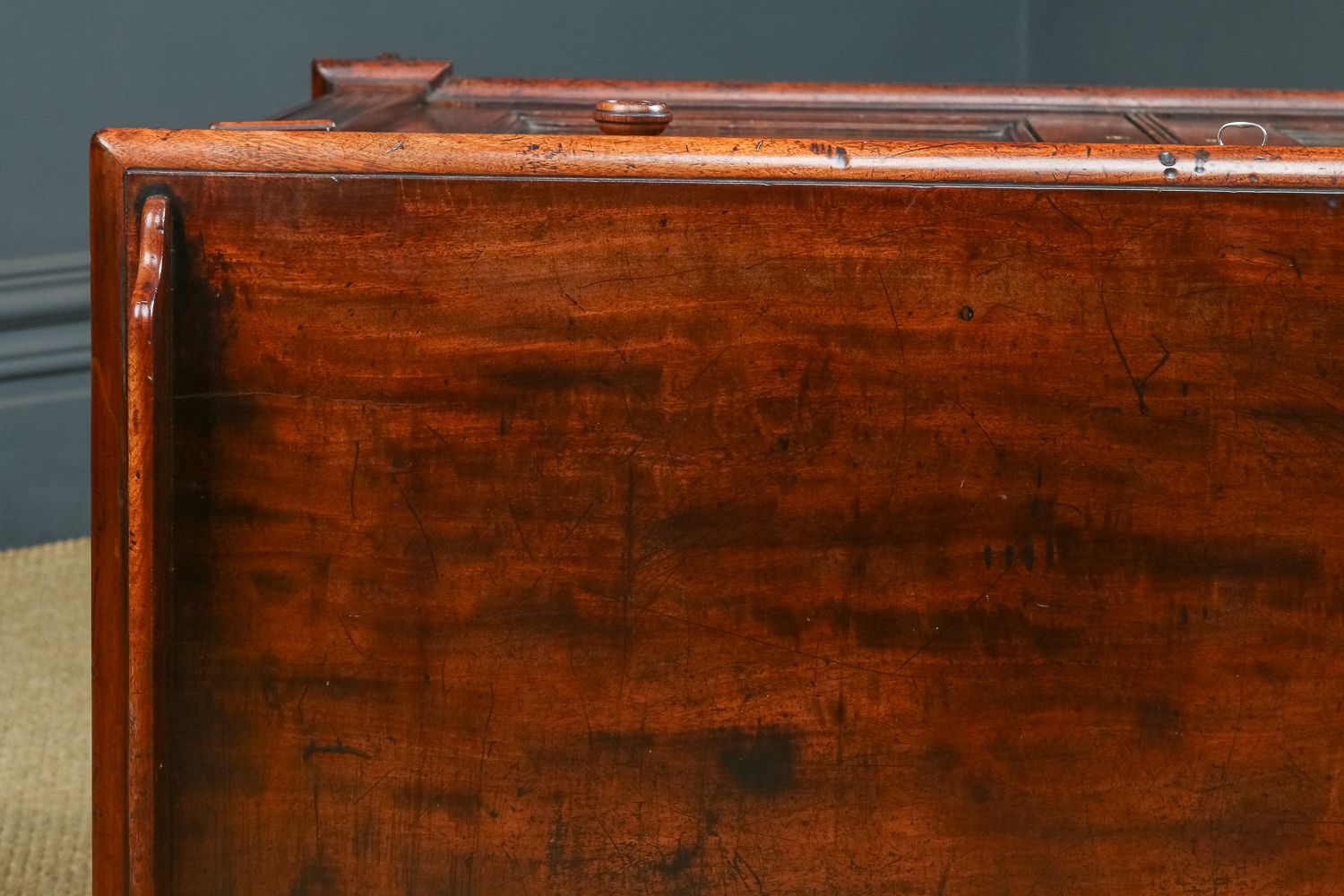 photo for sale English Regency Flame Mahogany Secretaire Desk Bureau Chest Of Drawers By Gillows Of Lancaster (Circa 1830)