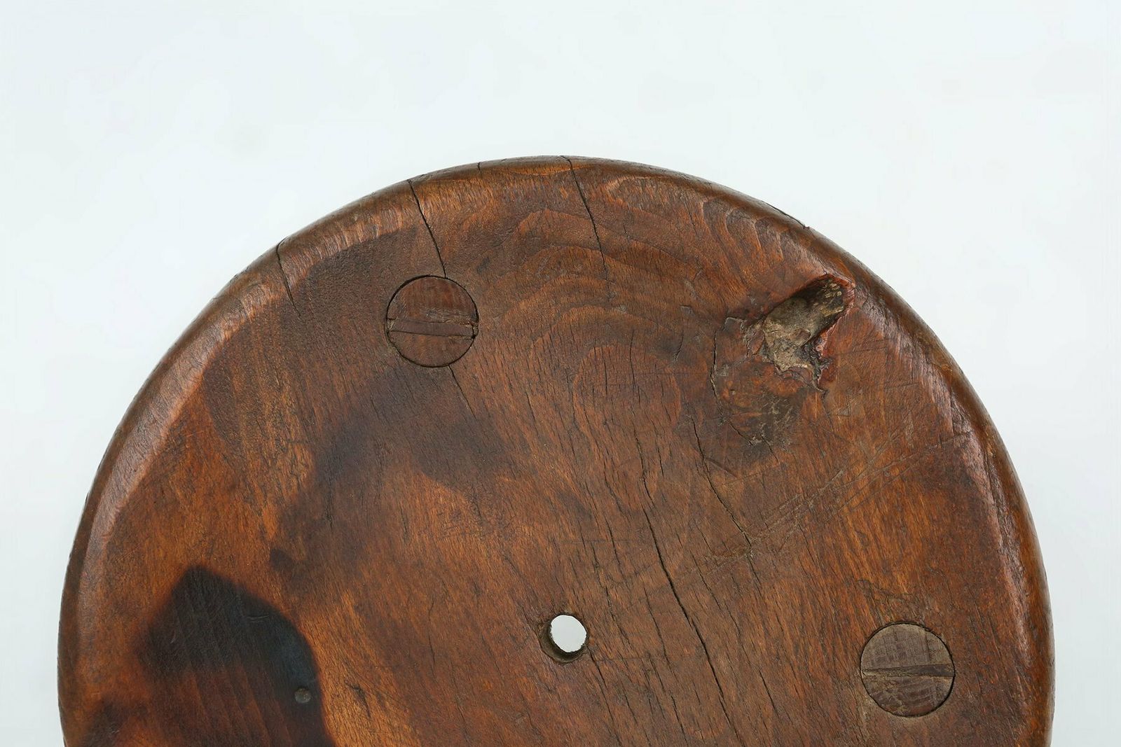 Hand Carved Wood Tripod Stool, France, 1900s photo buy