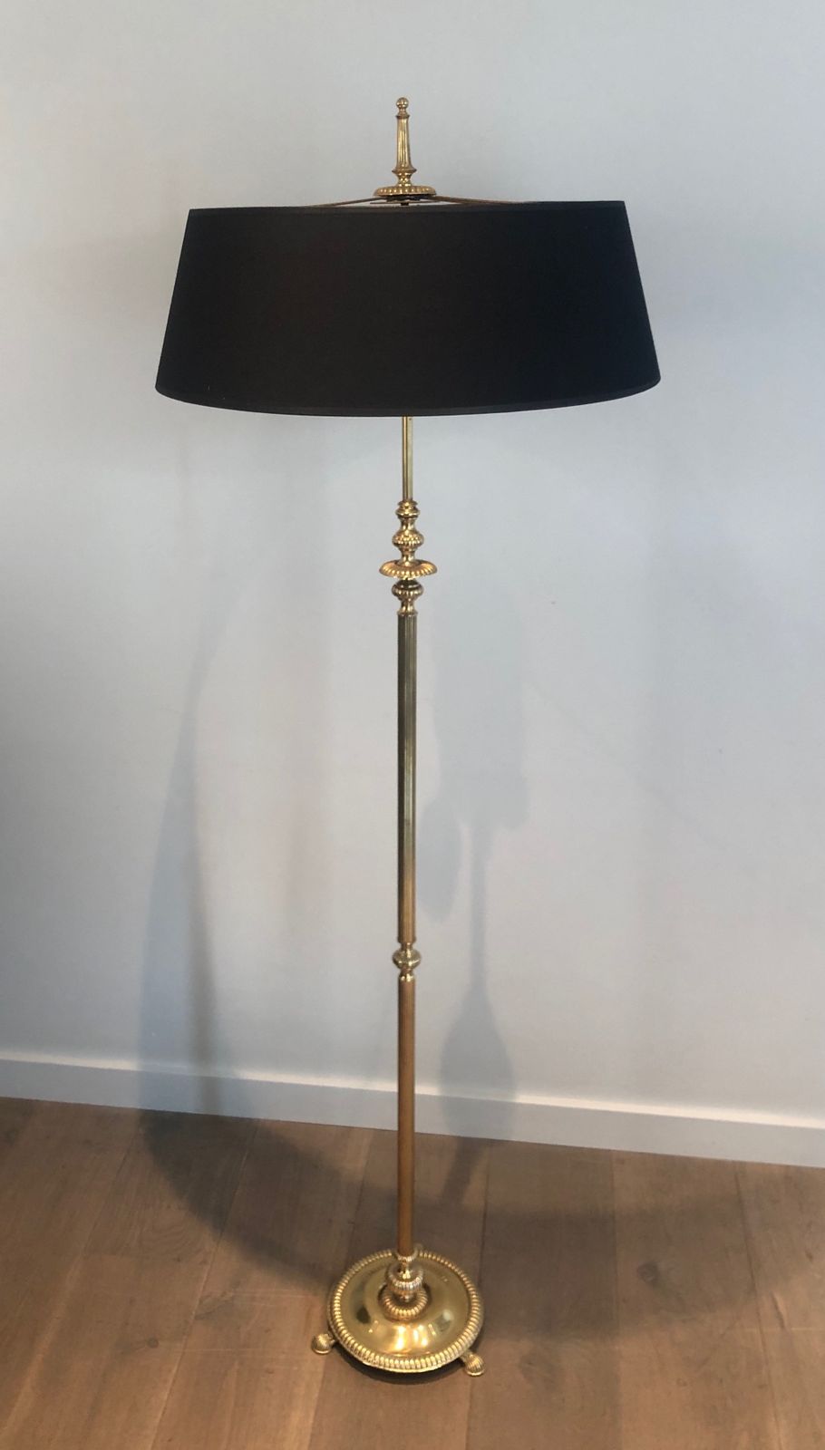 Neoclassical Style Parquet Floor Lamp In Brass In The Style Of Maison Jansen photo furniture