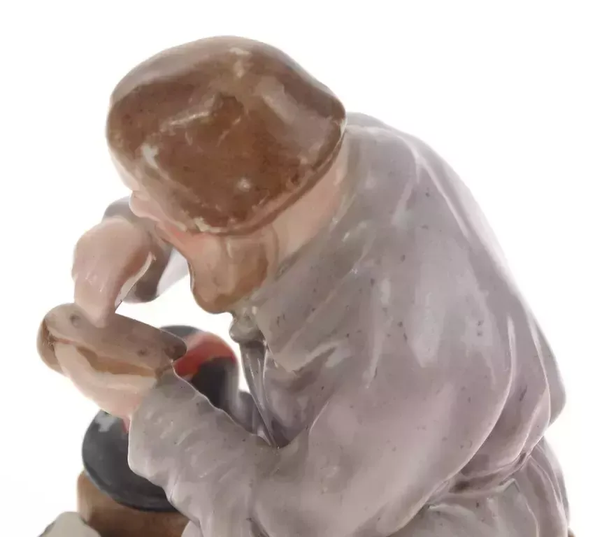 20th Century 20`s Russia Verbilki Porcelain Figure Man With Bread photo for sale