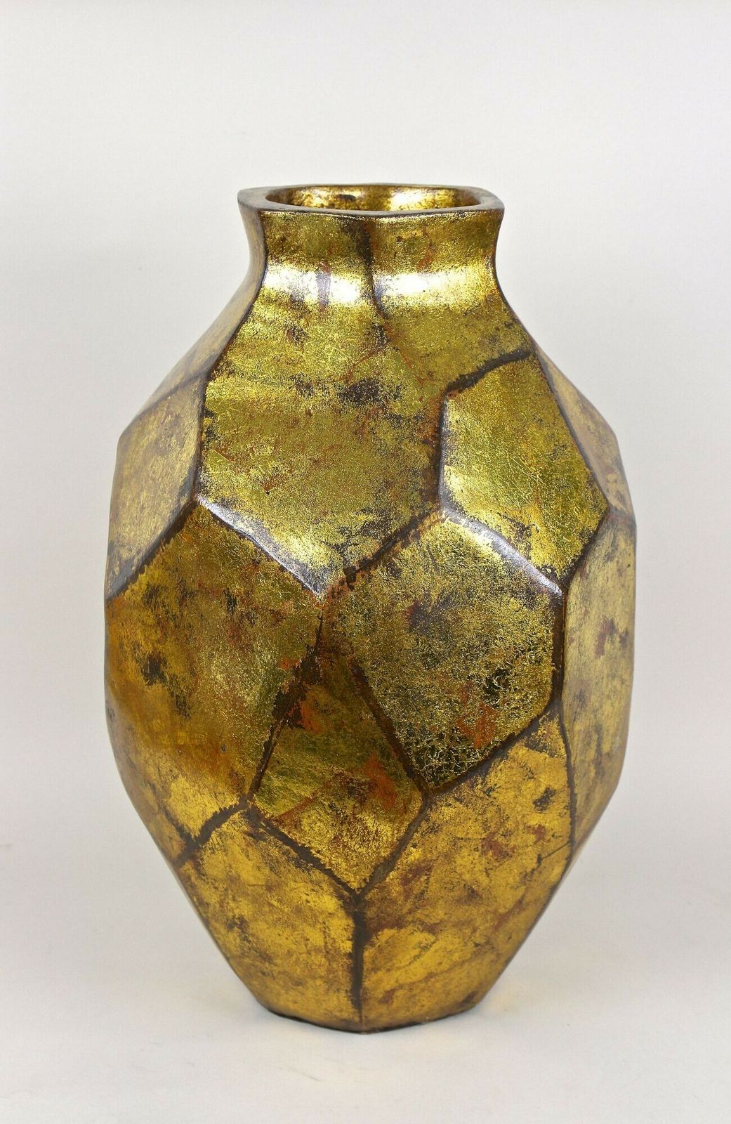 Golden Contemporary Ceramic Vase, Organic Modern Style, New 2024 photo buy