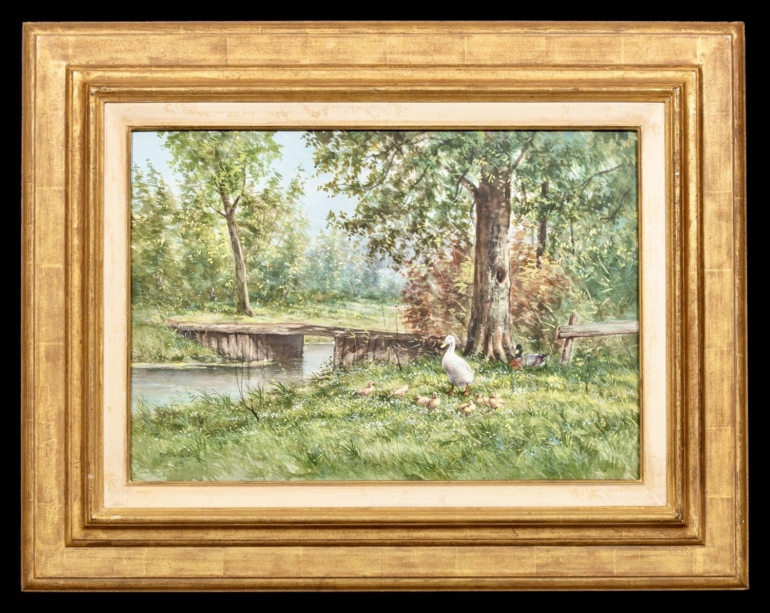 Constant David Ludovic Artz (Paris 1870 – 1951 Soest)   'Family Of Ducks' photo for sale