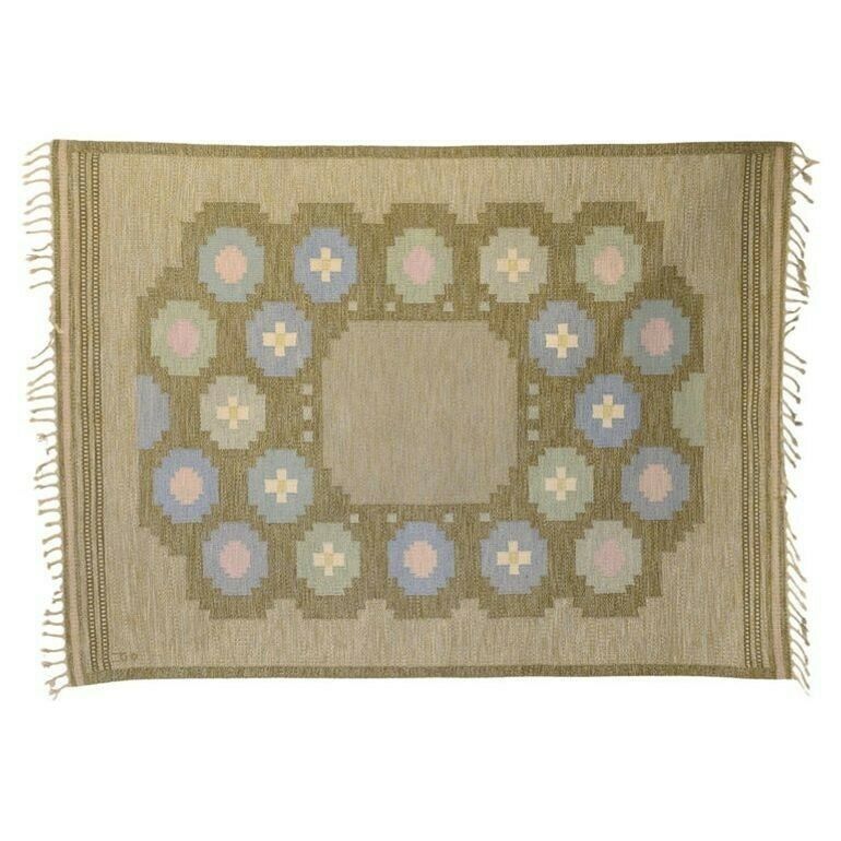 Mid Century Swedish Kilim By Anna Johanna Angstrom