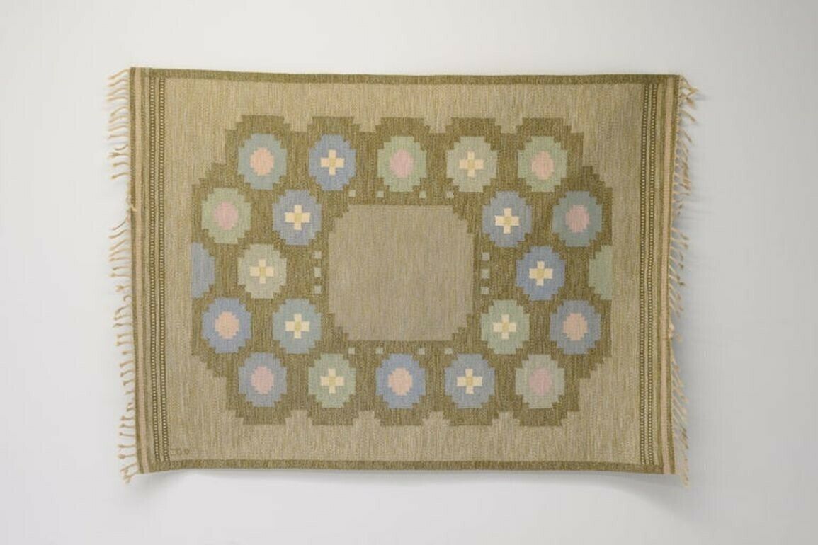 Mid Century Swedish Kilim By Anna Johanna Angstrom photo furniture