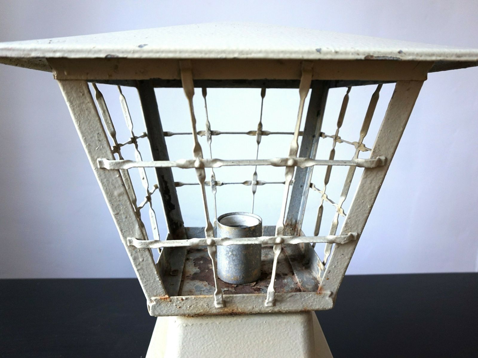 photo furniture Metal Garden Lamp From The 1960s