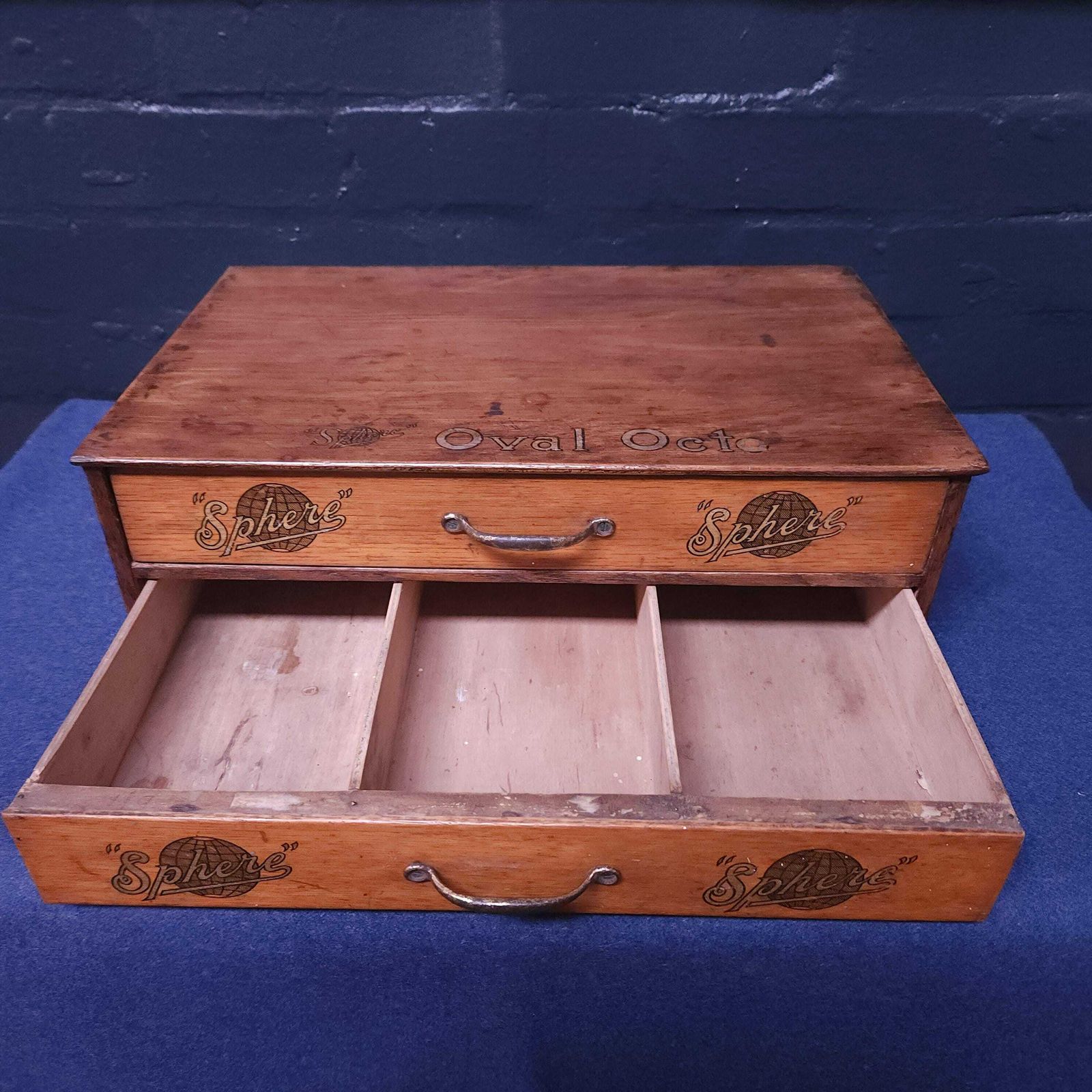 Early 20thc Retail Counter Top Haberdashery Drawers For Sphere Oval Oct Suspenders photo furniture