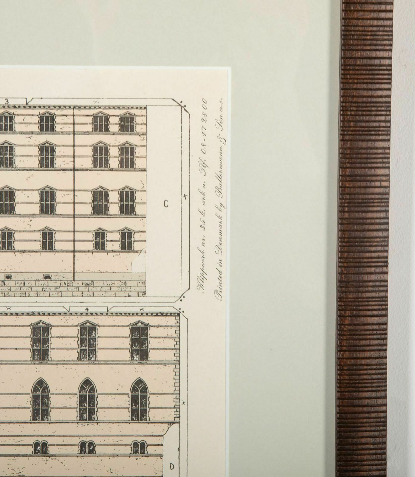 20th Century Architect Plans Of A Frederiksborg Castle, Denmark photo furniture