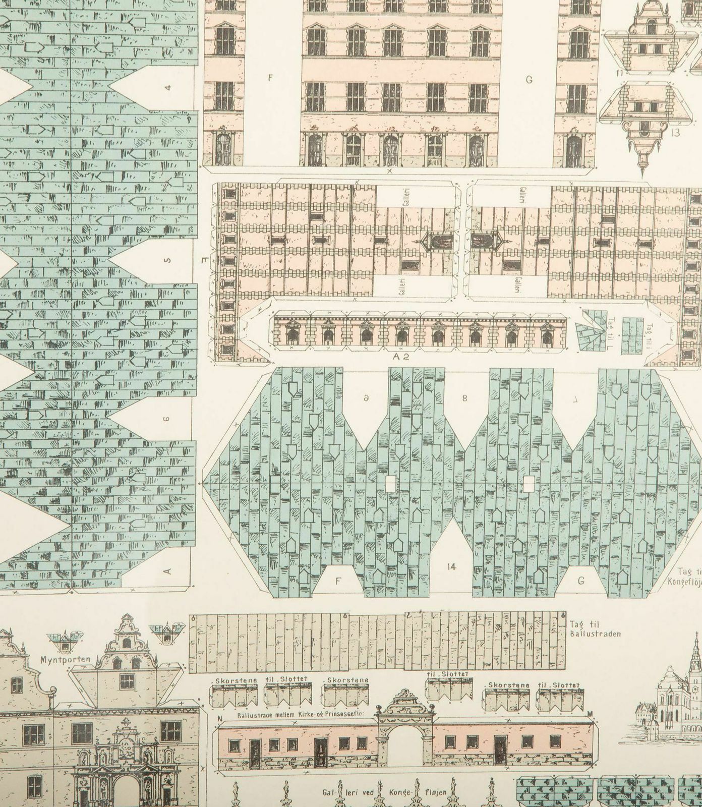 photo furniture 20th Century Architect Plans Of A Frederiksborg Castle, Denmark
