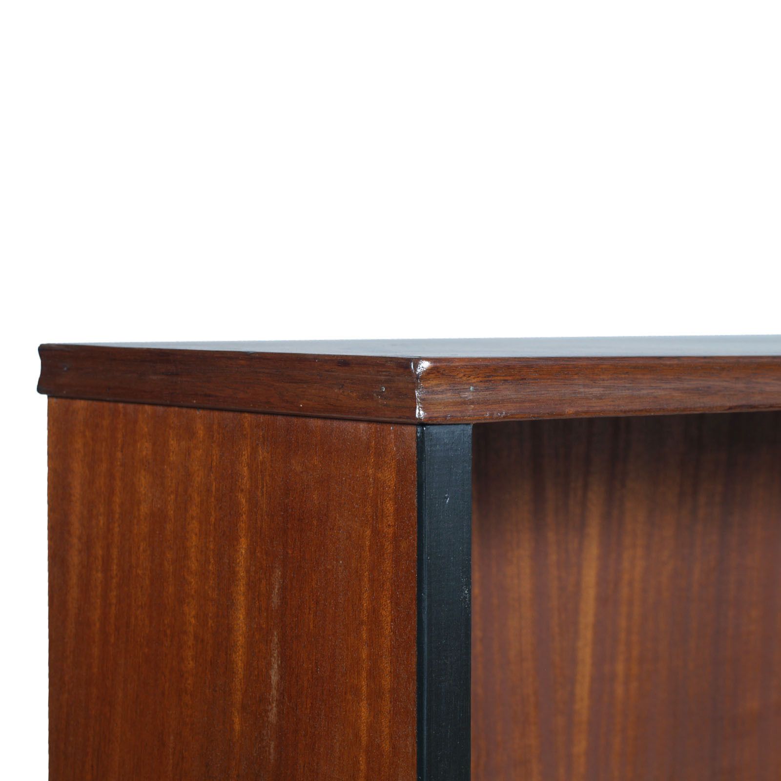 photo furniture 1930s Italy, Art Decò, Bookcase In Walnut And Mahogany By Meroni & Fossati ,Wax Polished