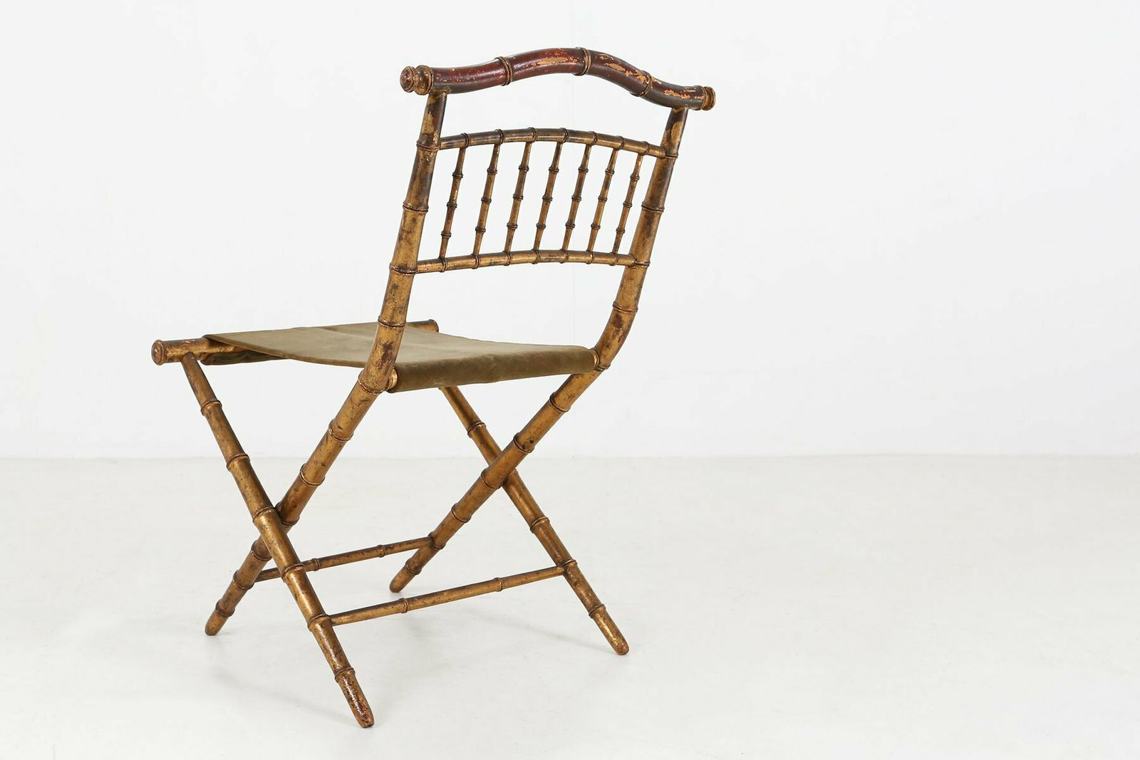 Fabric Folding Chair, 1850s, 1800s photo 761.0
