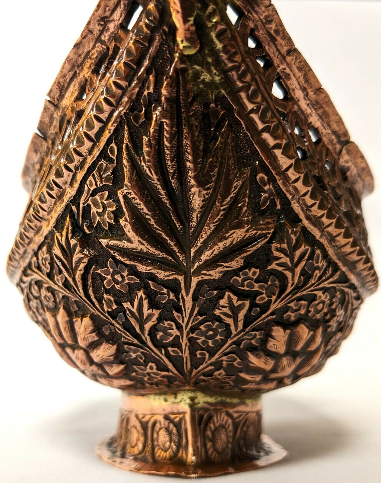 Home Decor Antique Islamic Copper Kashkul Begging Bowl From Kashmir photo