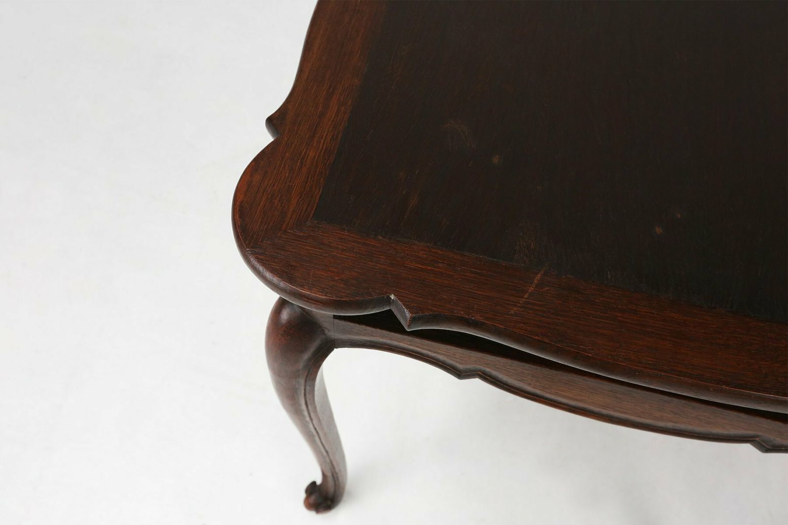 French Card Table In Wood With 2 Drawers, 1890s photo vintage